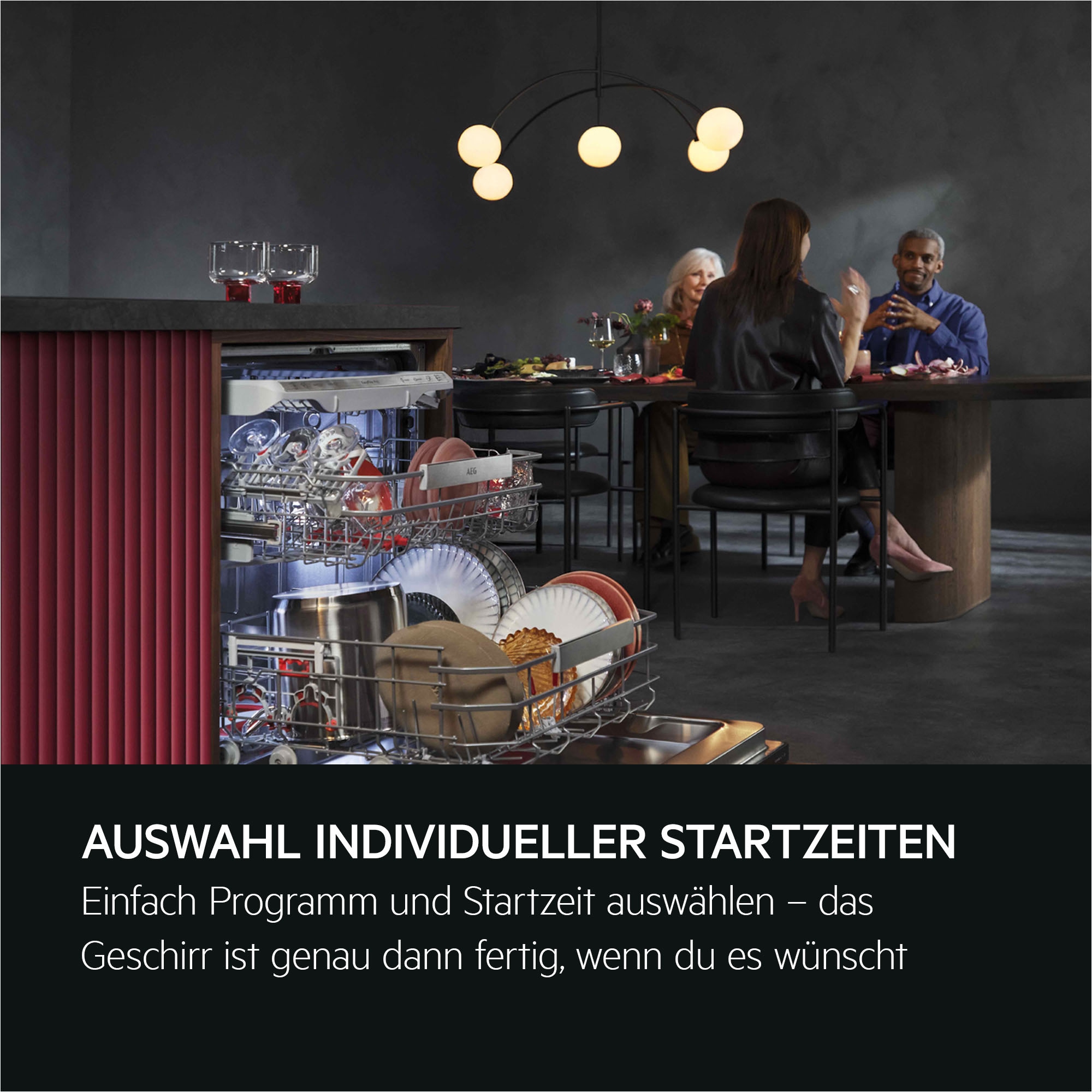AEG teilintegrierbarer Geschirrspüler 9000 »GT9200X2SCM« Smarte Spülmaschine, kraftvoll gegen Eingebranntes, leise nur 38 dB