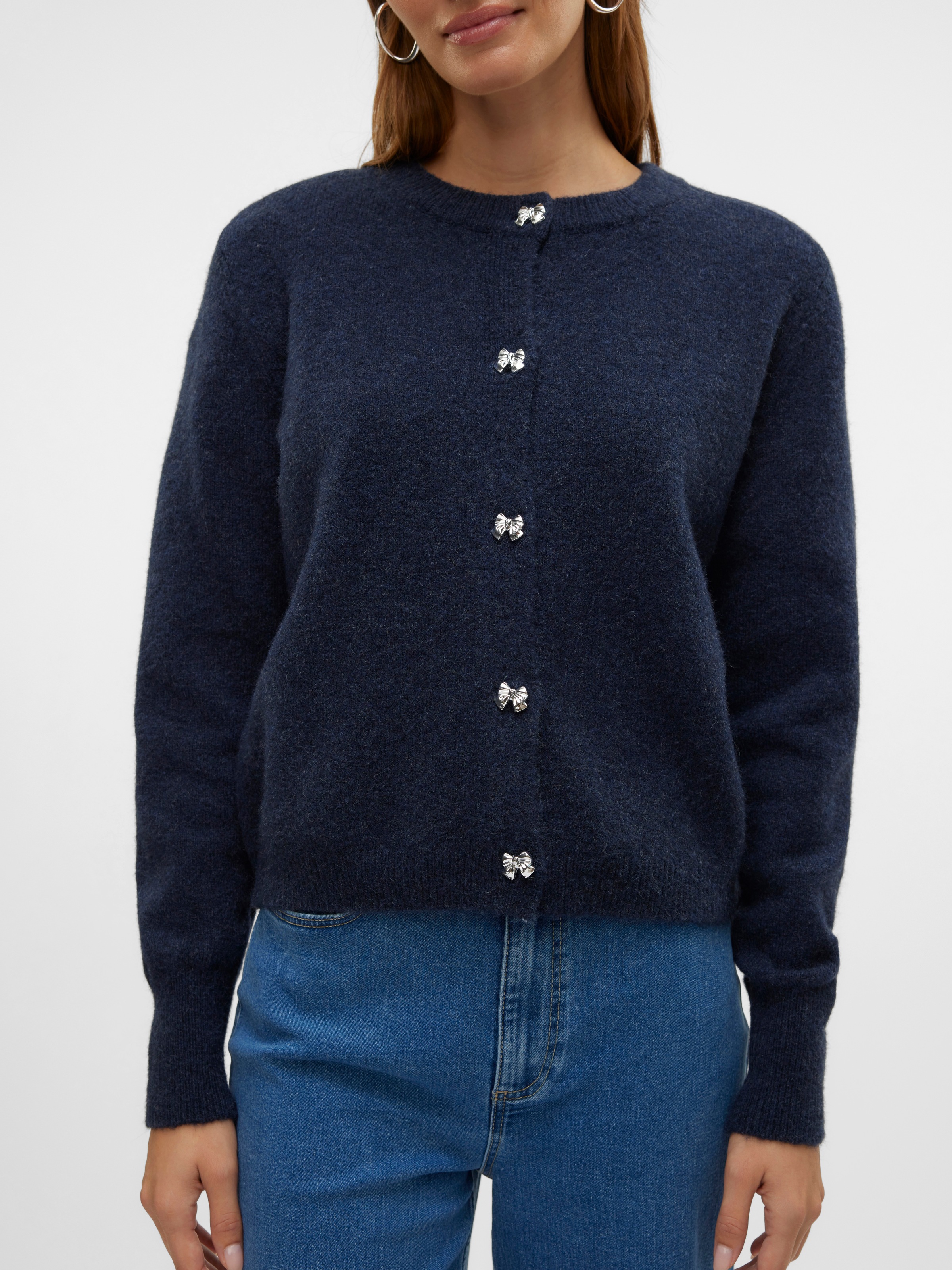 Vero Moda Strickjacke »VMFIONA LS SHORT BUTTON CARDIGAN GA BOO«