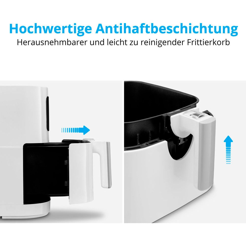 Medion® Heißluftfritteuse »MD11740  E40 XL, Nutzinhalt 5,2 L; Korb in Korb«, 2000 W, digitales Bedienfeld, 9 Automatikprogramme