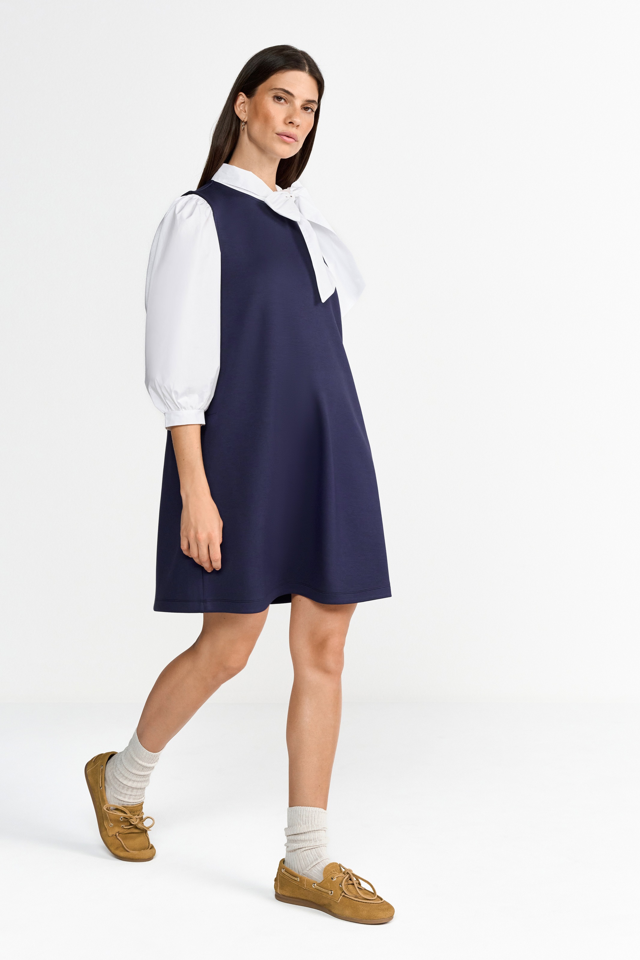 RICHROYAL Jerseykleid, Mit Rundhalsausschnitt