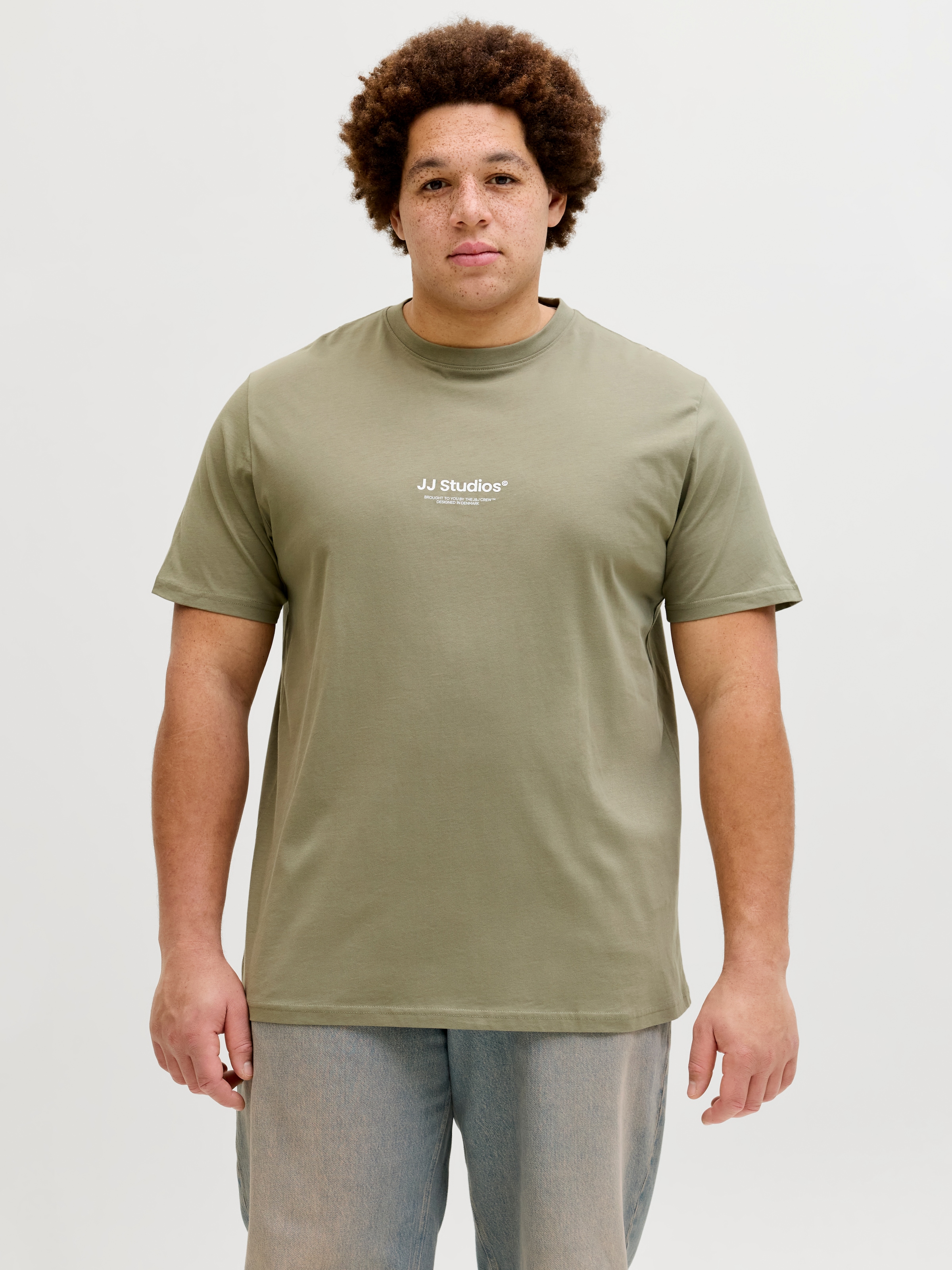 Jack & Jones PlusSize Rundhalsshirt »JJESOHO TEE SS CREW NECK NOOS PLS« Baumwolle, regular fit