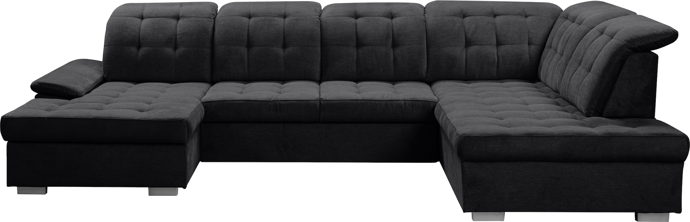 WERK2 Wohnlandschaft »Kordula-New U-Form«, Sofa in U-Form mit Schlaffunktion & Bettkasten, Schlafcouch