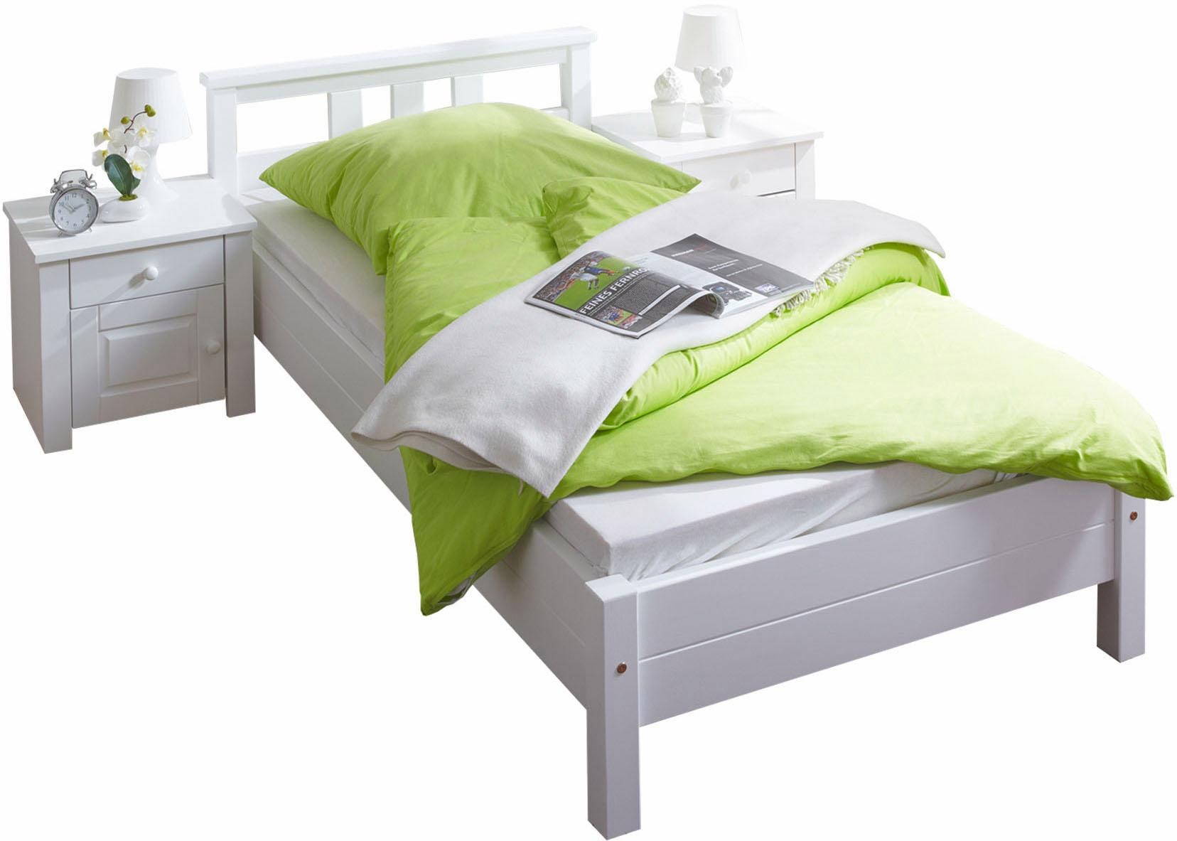 Ticaa Futonbett »Merci« Einzelbett, aus Kiefer Massivholz, inkl. Rollrost