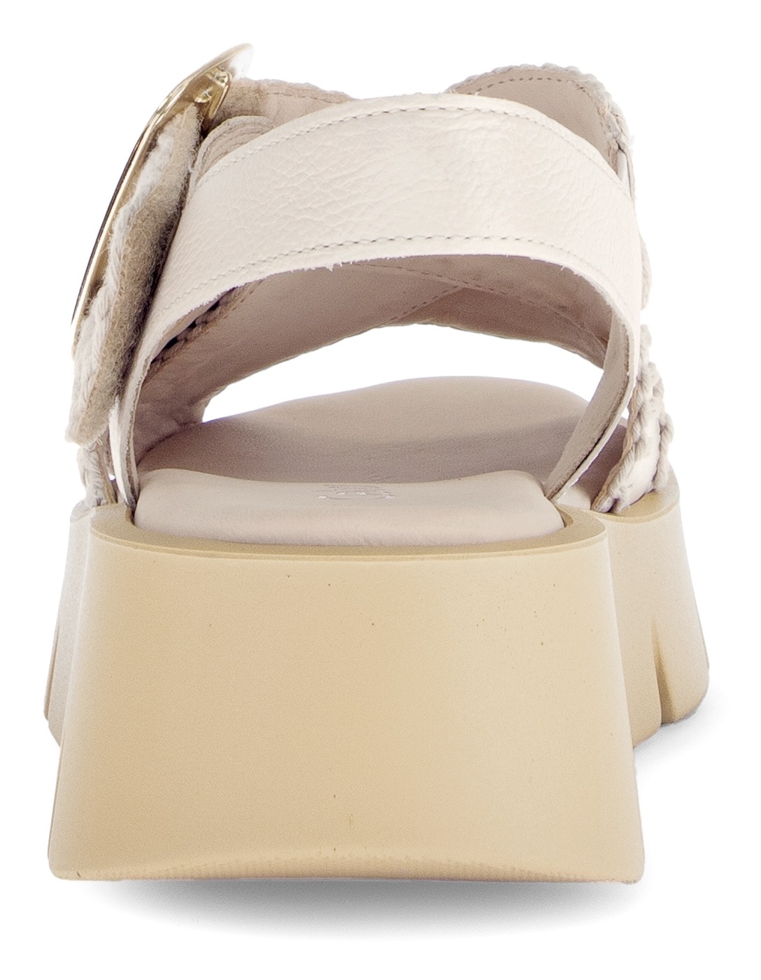 Gabor Sandalette, Plateau, Sandale, Sommerschuh mit Klett unter der Zierschnalle