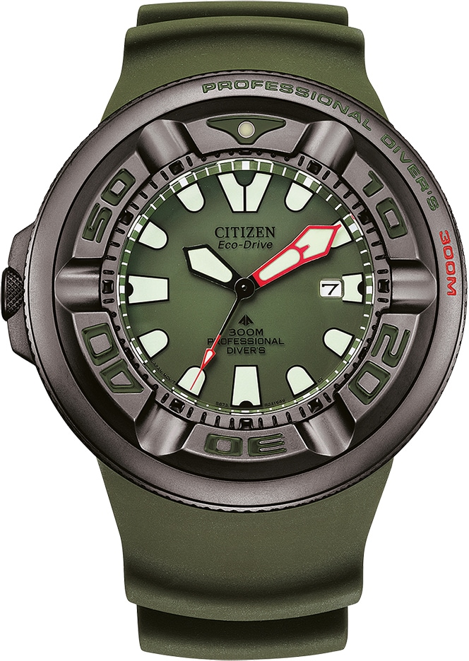 Citizen Taucheruhr »Promaster Professional Diver 300, BJ8057-17X«, Armbanduhr, Herrenuhr, Solar