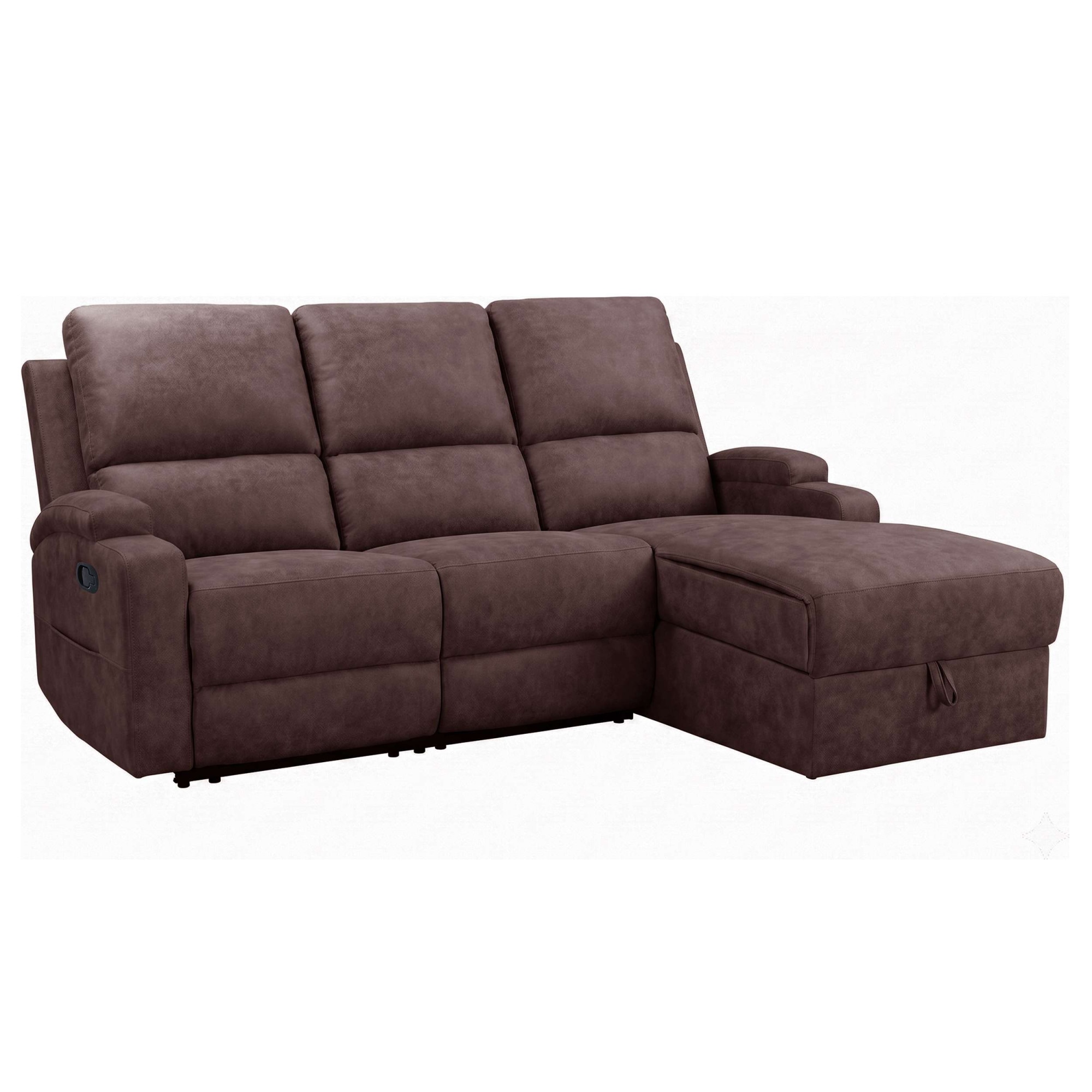 OTTO home Ecksofa »NAPORI Microfaser, L-Form, 210cm, man./elektr. Relaxfunktion« USB-A bei elektr. Variante, Staukasten, Seitentaschen u. Federkern