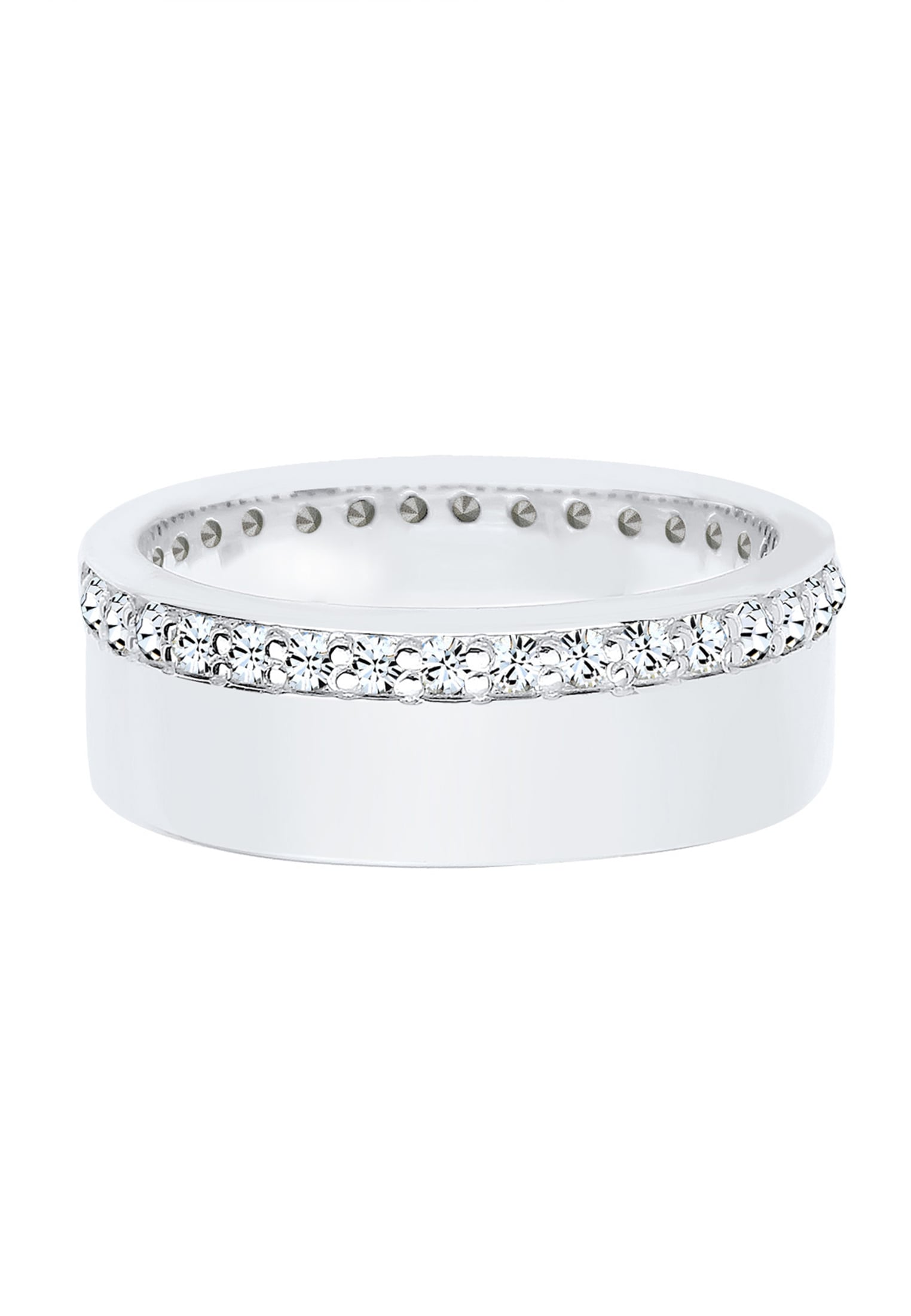 Elli Silberring »Ring Bandring Funkelnd 925 Silber, mit Kristallen von Swarovski®«