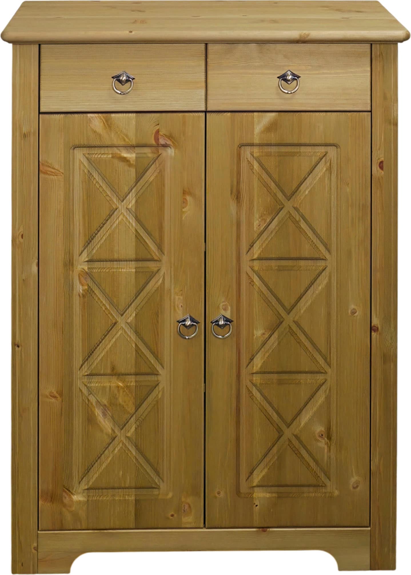 OTTO home Kommode »Hugo« B/T/H: 74/38/100 cm,  aus massiver Kiefer, Breite 74 cm,  2 Schubladen, FSC® zertifiziert