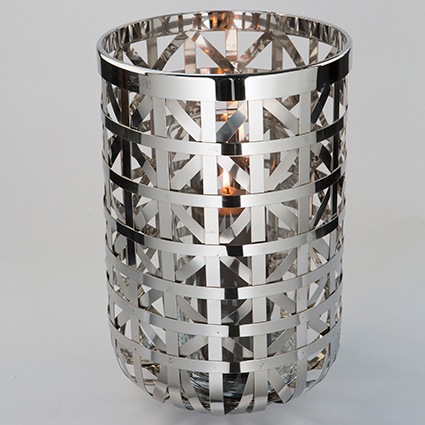Fink Windlicht »JORIS in silberfarben, Größe B/H/T: 41 cm