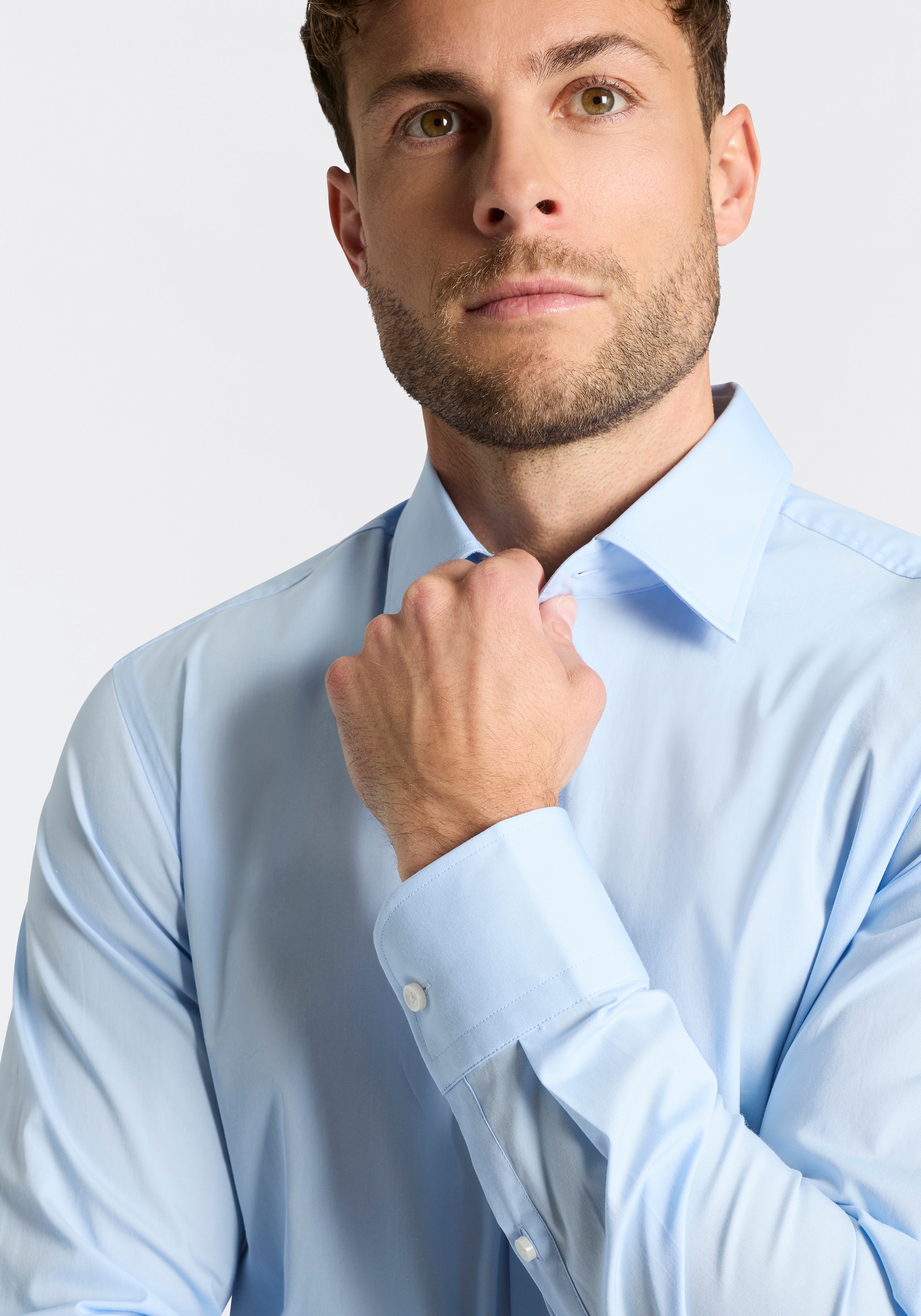 BOSS Businesshemd »Businesshemd Hank« Kentkragen, Slim-Fit, bügelleichte Qualität