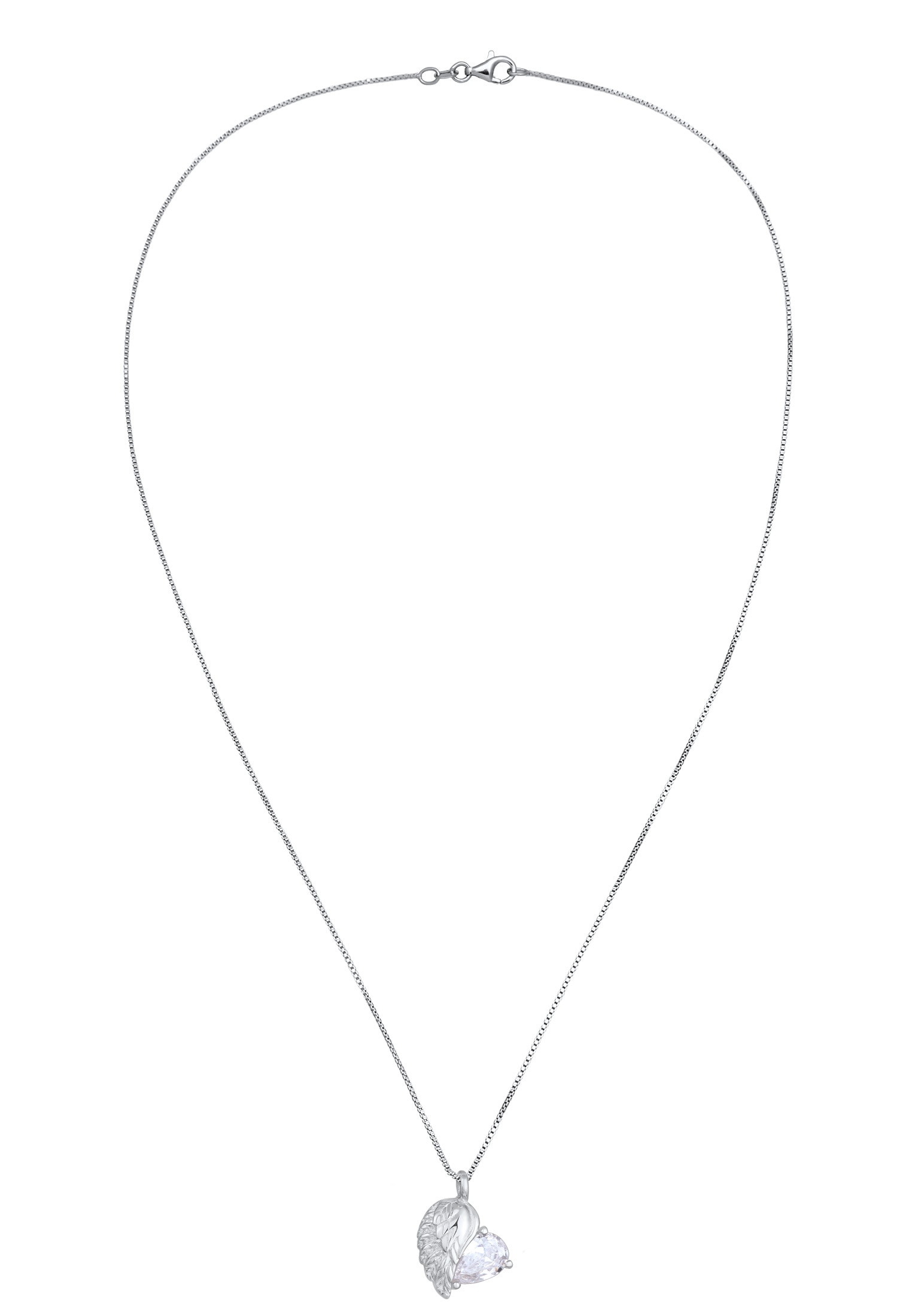 Nenalina Silberkette »Halskette Herz Zirkonia Tropfen 925 Silber«