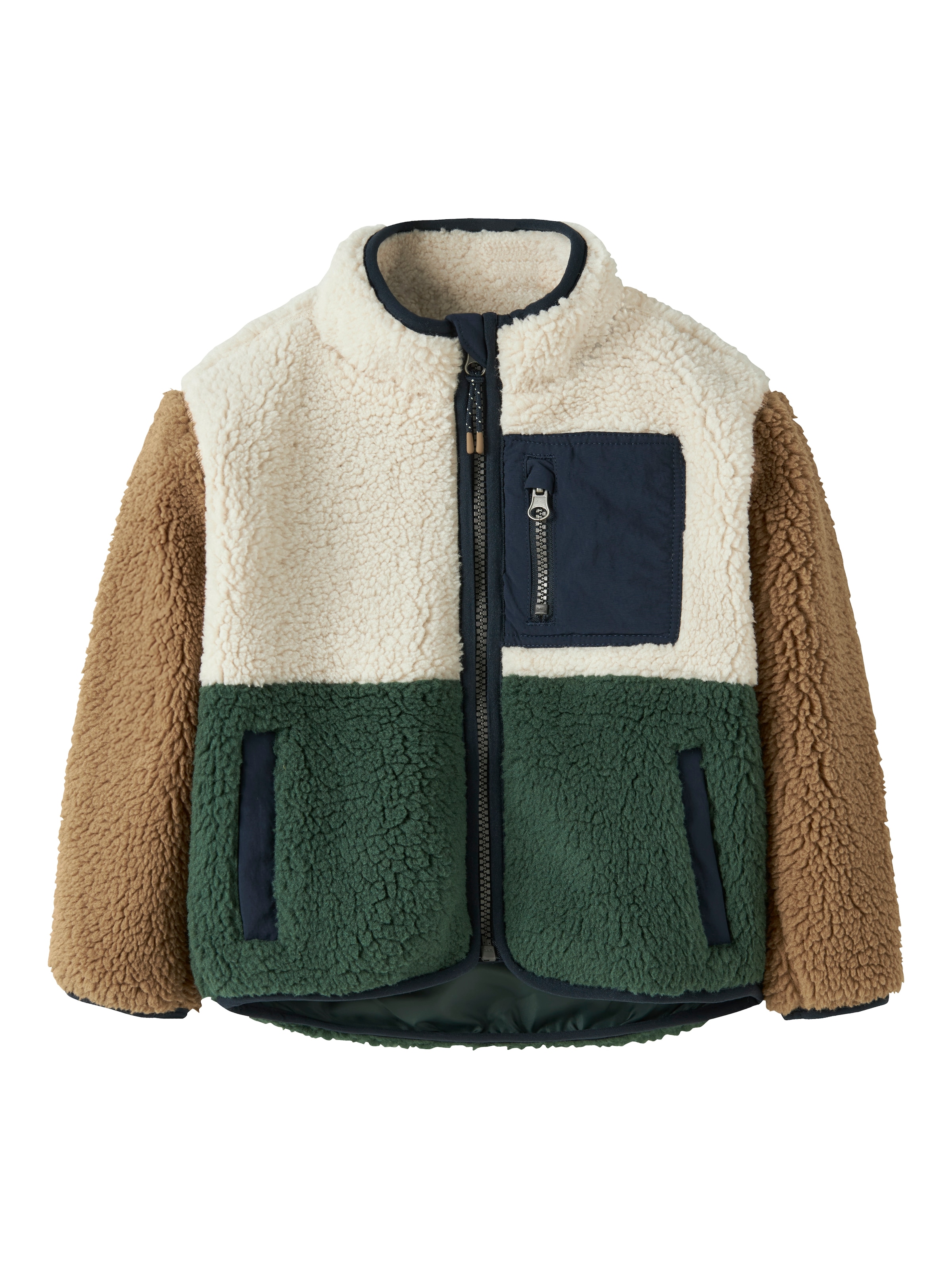 Name It Plüschjacke »NMMMACEY TEDDY JACKET BLOCK NOOS« Kunstfaser