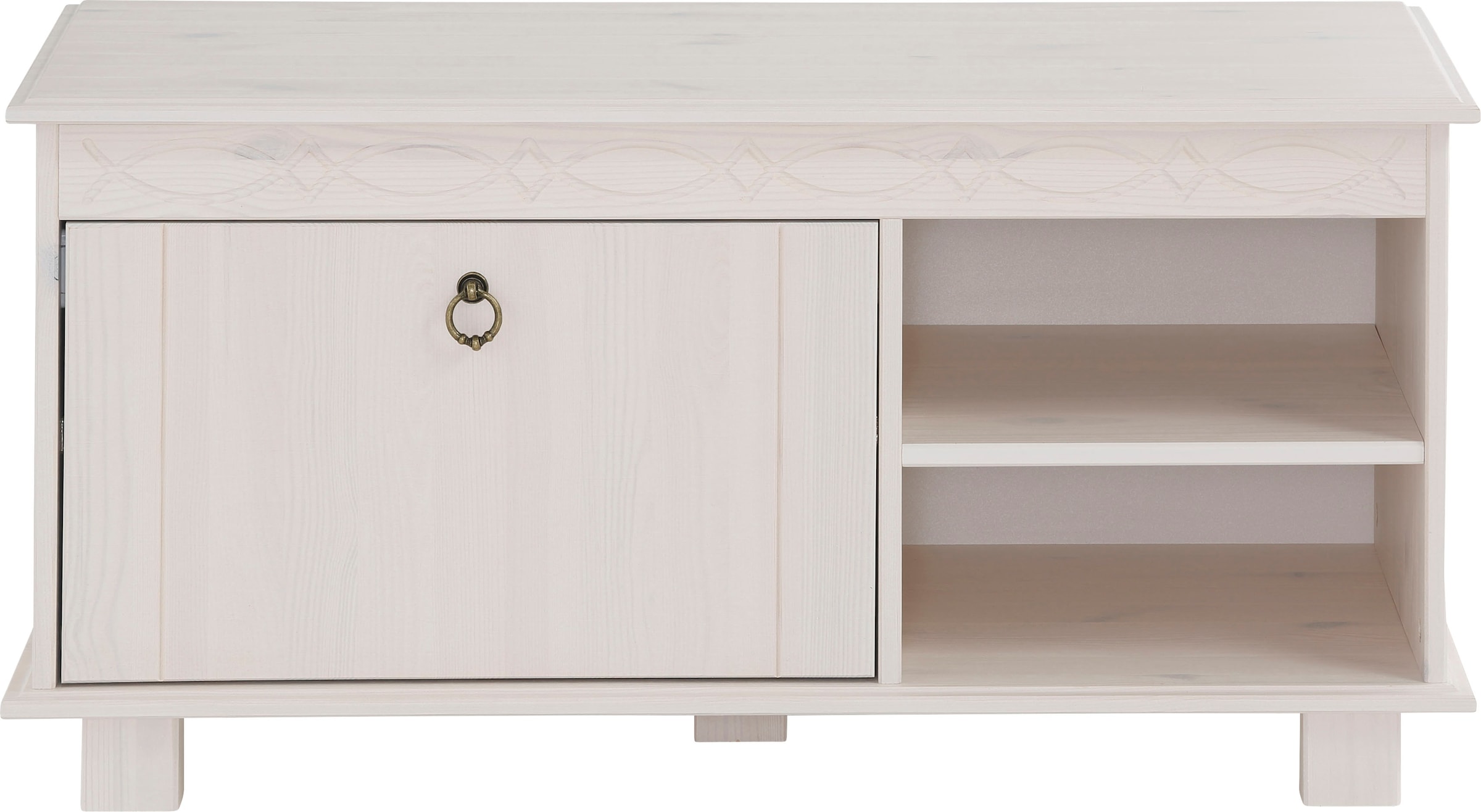 Home affaire Schuhbank »Indra«, aus massiver Kiefer, FSC®, Breite 90 cm, dezentes Ornament