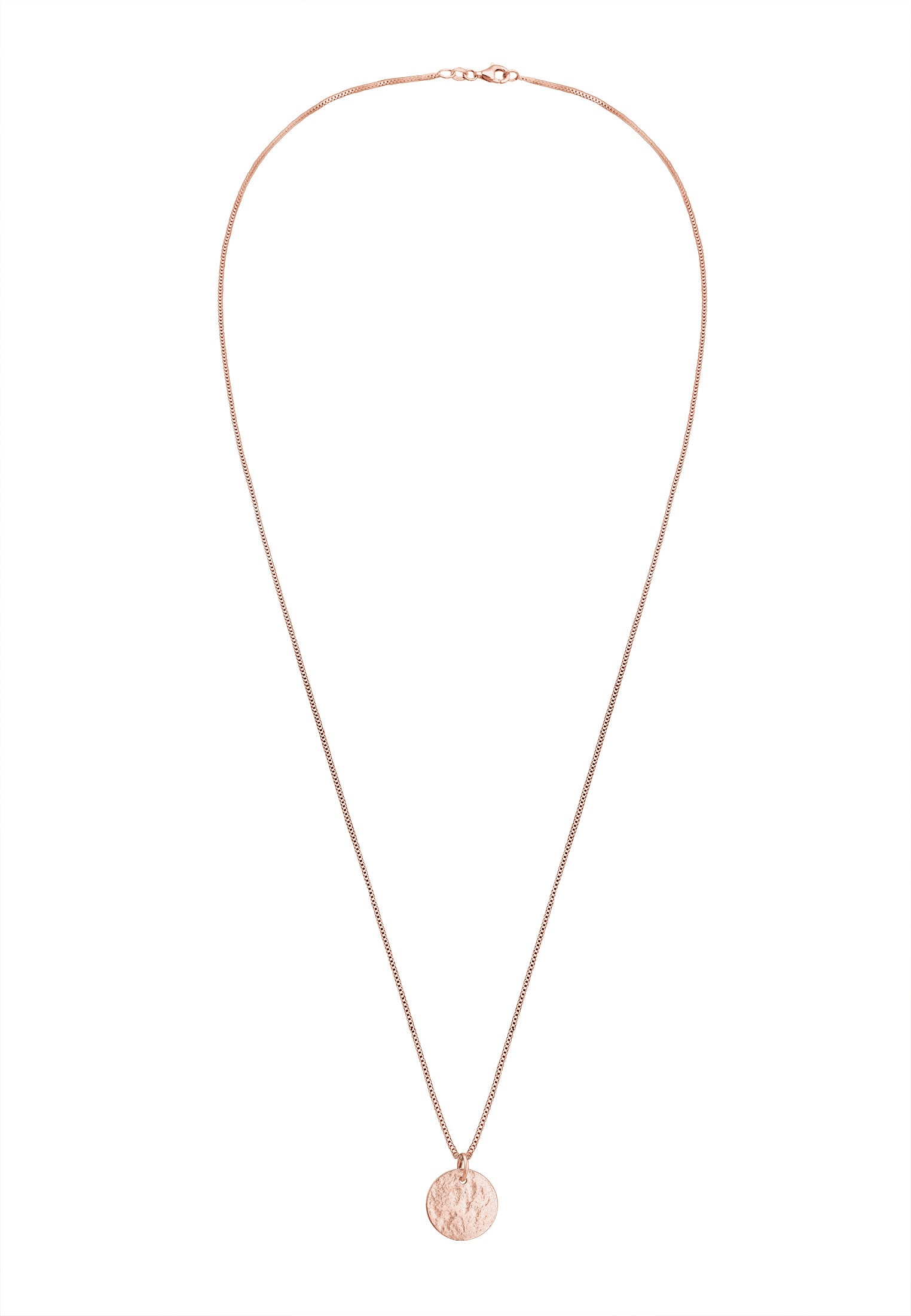 Elli Kette mit Anhänger »Halskette Plättchen Organic 925 Sterling Silber«