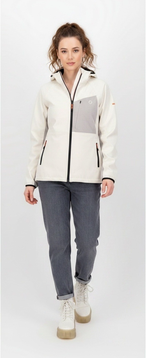 LPO Softshelljacke »PAULA WMN« Jacquardstrick-Einsätze