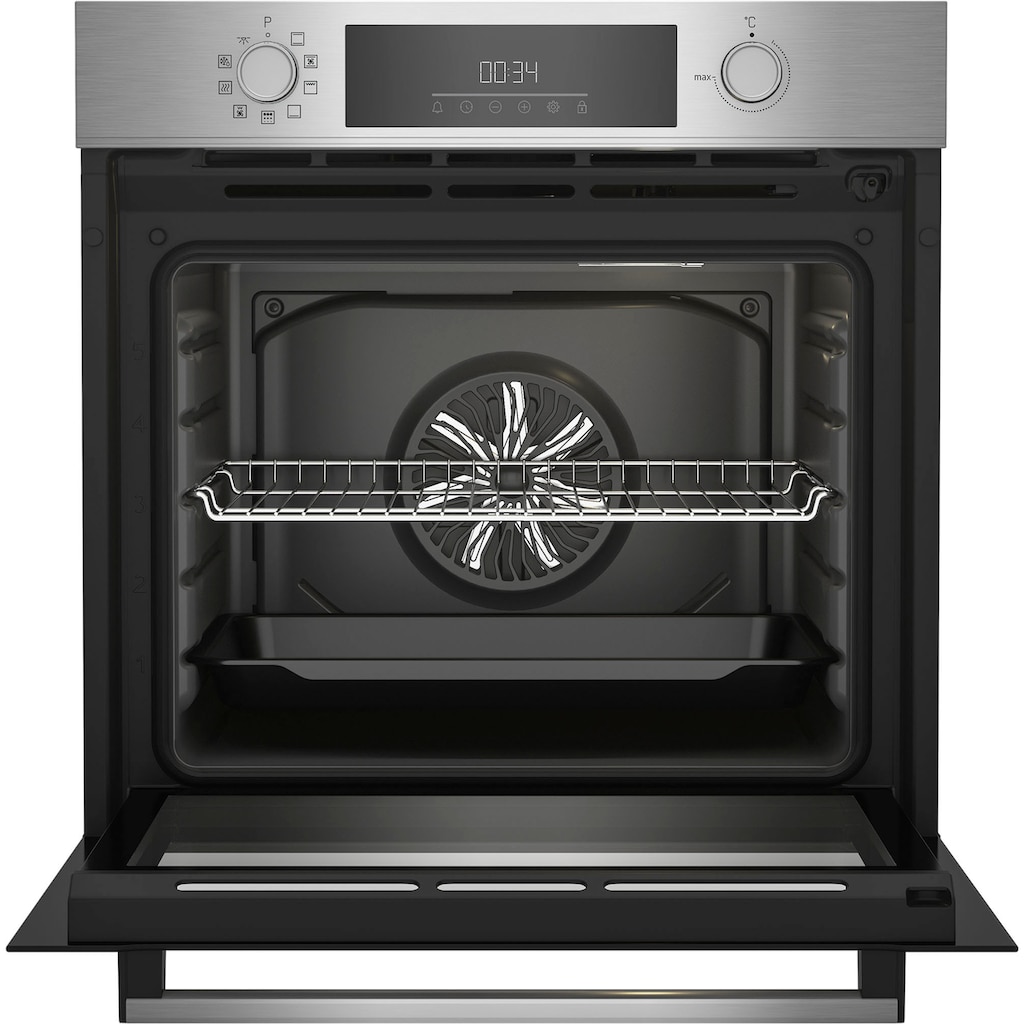 BEKO Backofen-Set »BBSE1134T0XFP«, BBSE1134T0XFP, Pyrolyse-Selbstreinigung, (Set)