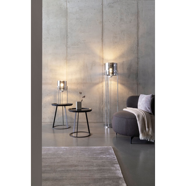 Joop! Stehlampe »ROUND LIGHTS«, mit rundem Fumé-Glasschirm und  eingelassenem Metall-Dekorband online bei OTTO