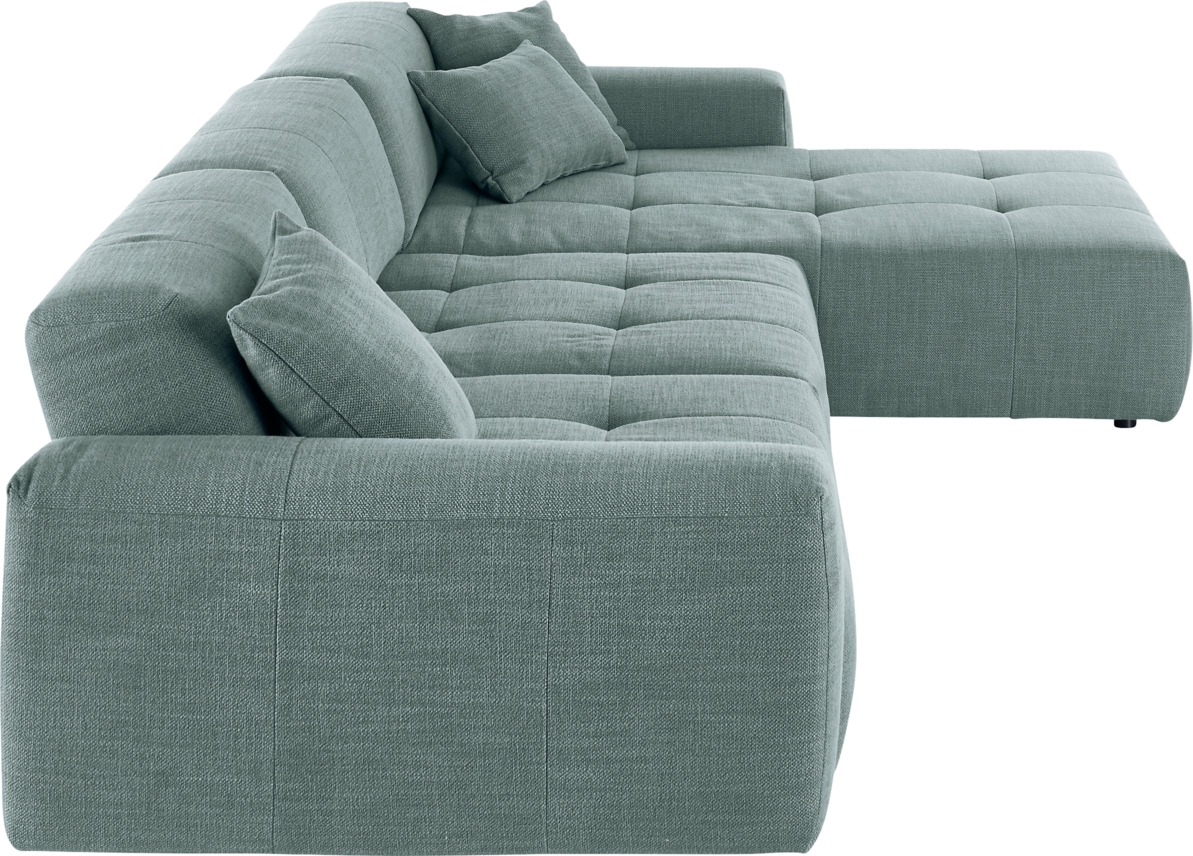 3C Candy Ecksofa »Yoshy mit Komfortfunktionen, modern und bequem, L-Form«, Zwei verschiedene Sitztiefen durch verstellbare Rückenlehne
