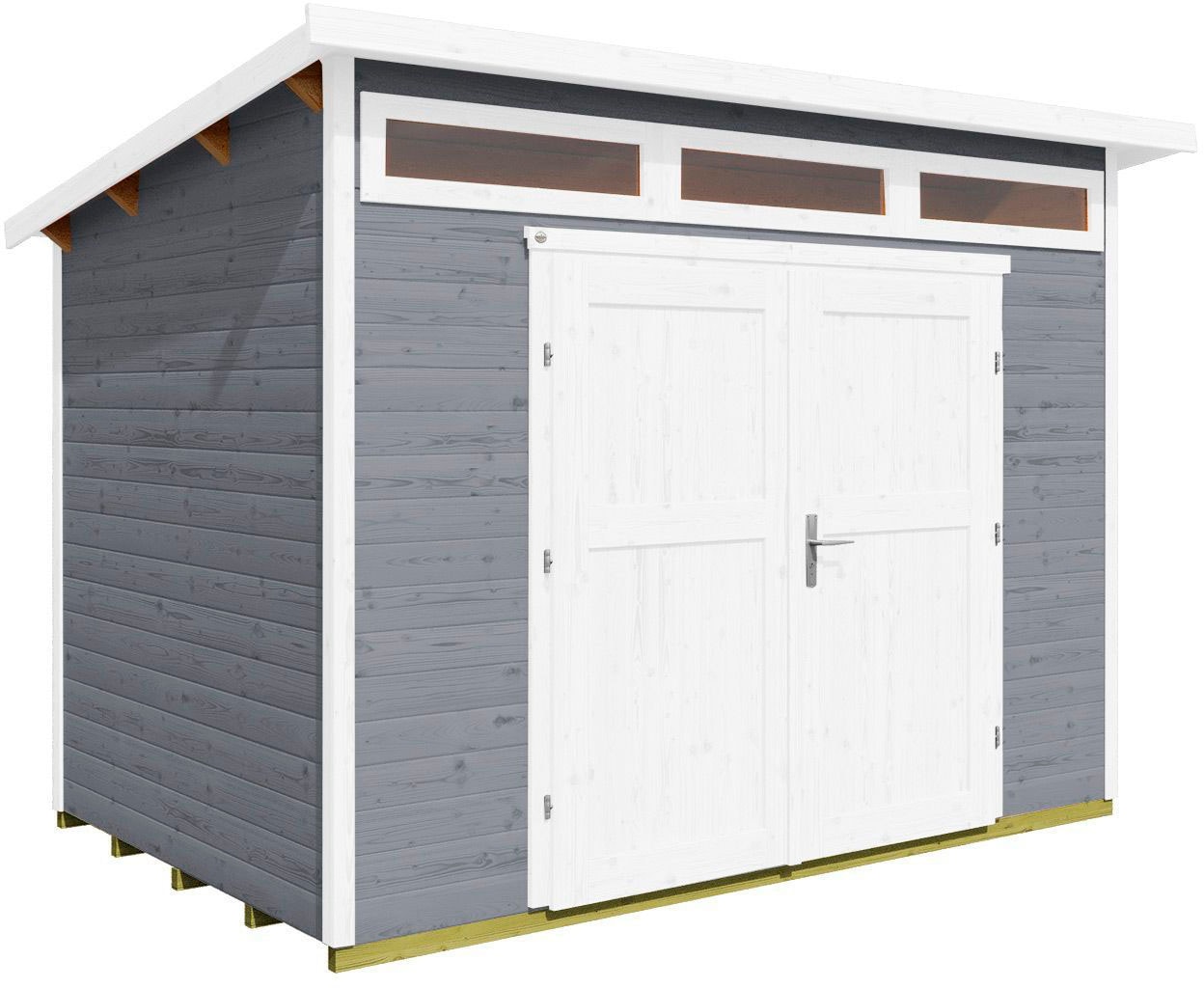 Weka Gartenhaus »264 Gr. 3, 21 mm, grau« in grau