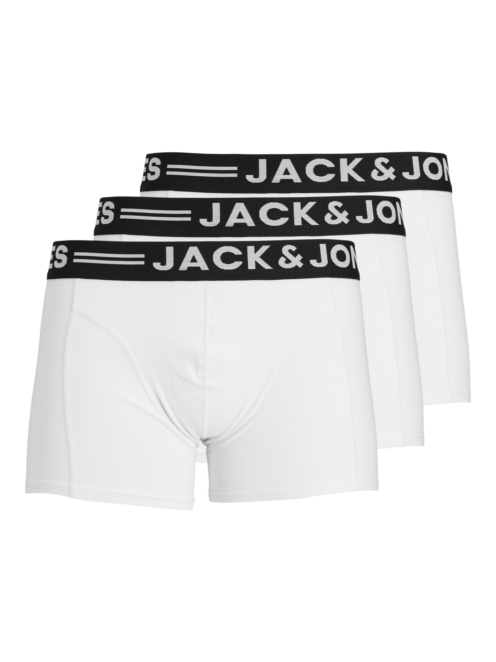Jack & Jones Boxer »Sense Trunks« Packung, 3er-Pack, 3 Stk. Baumwollmischung, elastisches Bündchen
