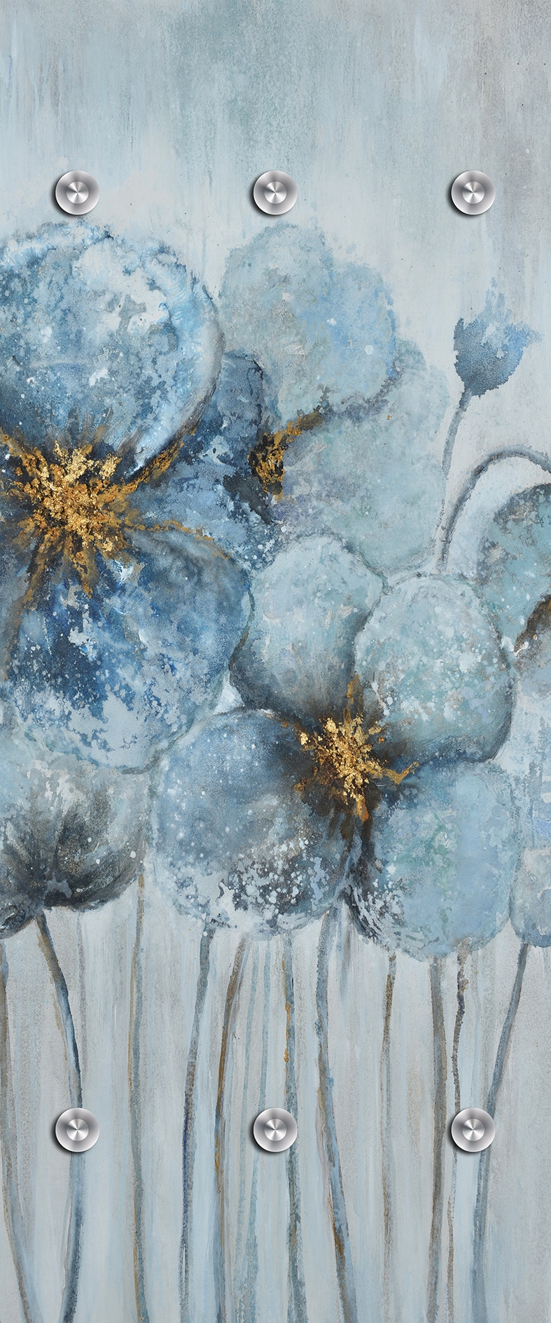 queence Garderobenpaneel »Wandgarderobe  mit Motiv Mohnblume inkl. Edelstahlhaken« 1 Stk. tlg. HD Premium Druck auf Acrylglas