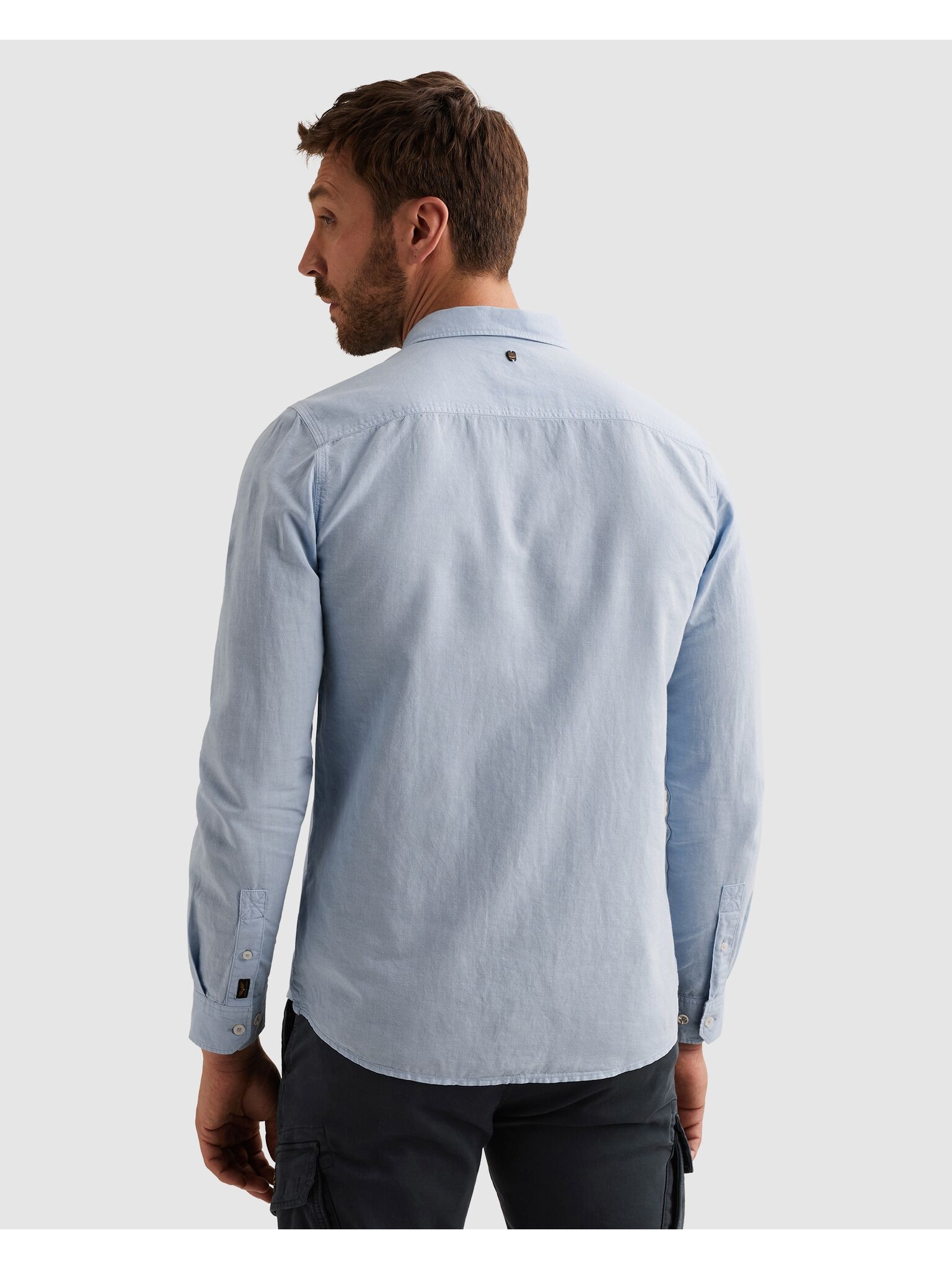 PME LEGEND Langarmhemd mit Logo Stickerei