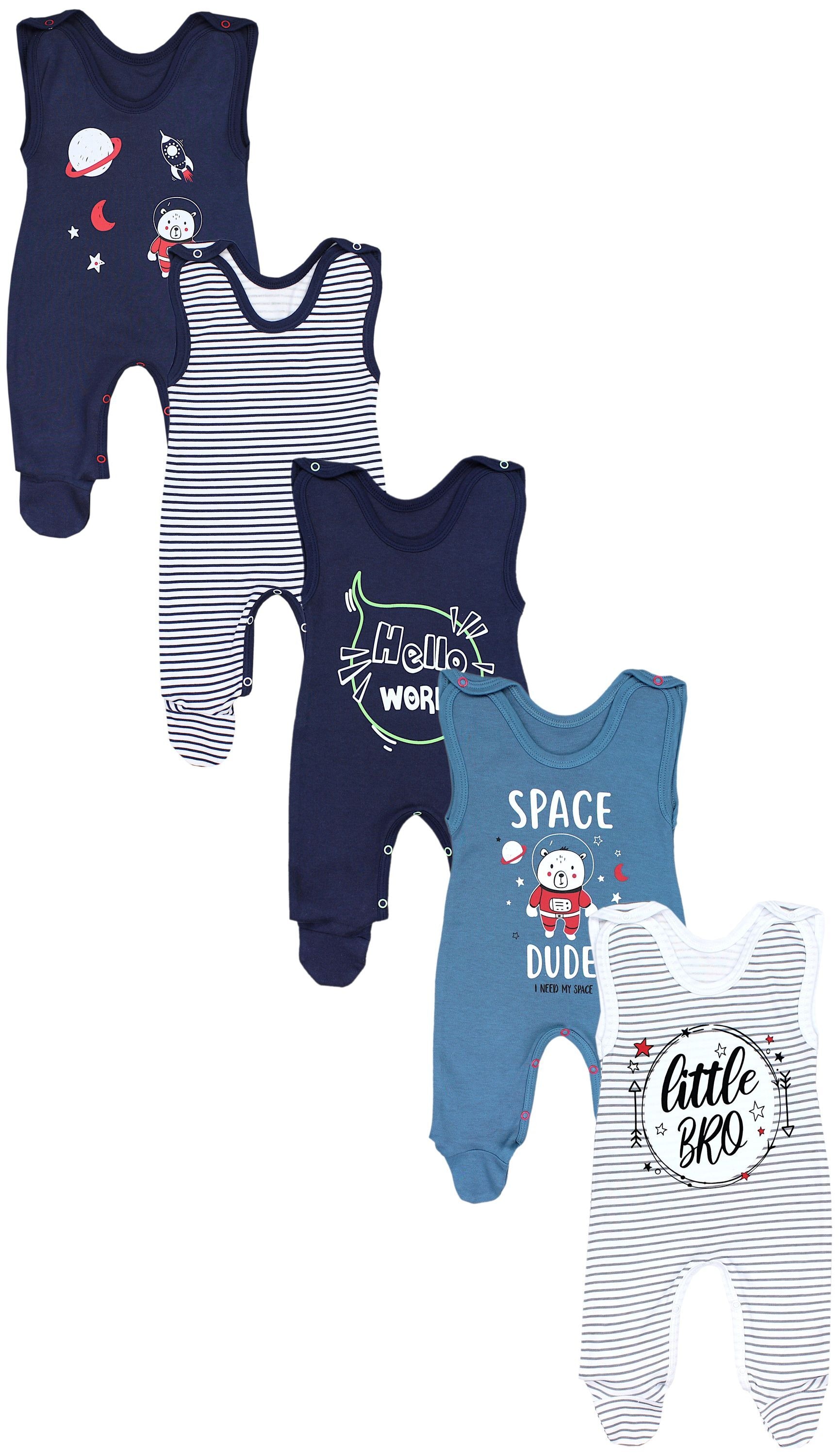 TupTam Strampler »Strampler Baby Strampler mit Aufdruck Spruch 5er Pack«