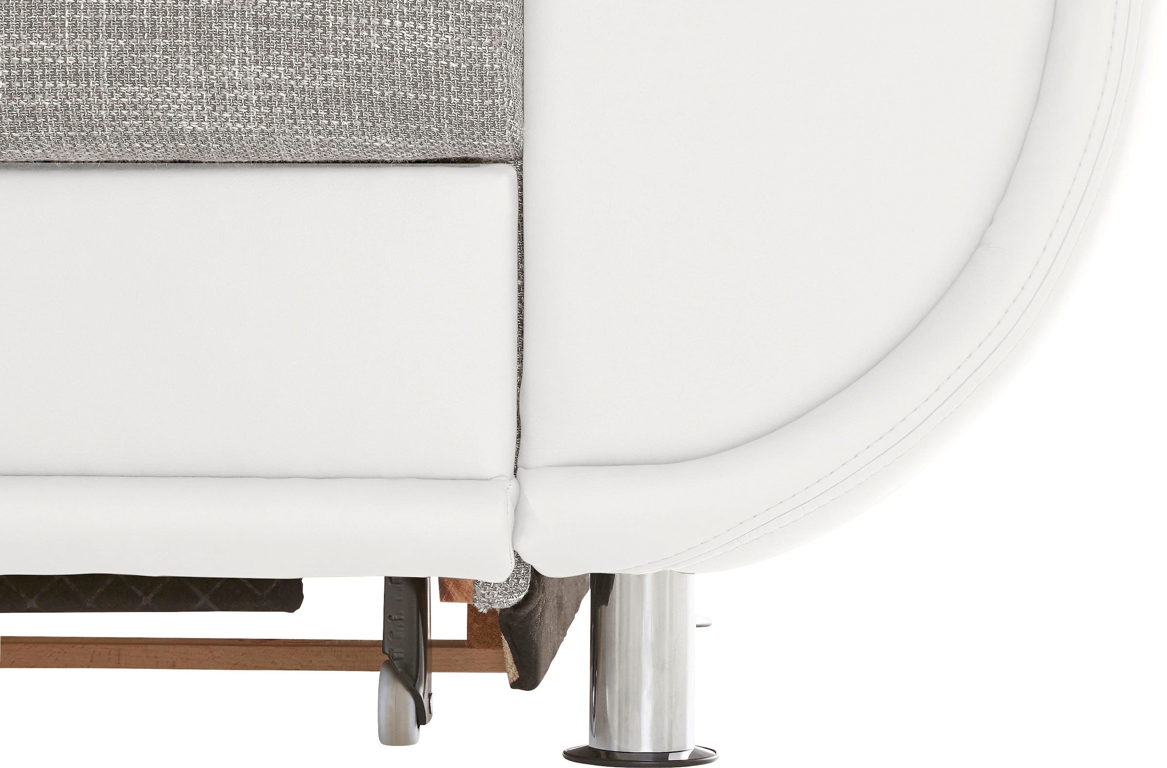 TRENDMANUFAKTUR Ecksofa »Rondo 3, zeitlos und modern, im Materialmix, L-Form«, wahlweise Federkern für hohen Sitzkomfort, wahlweise Bettfunktion