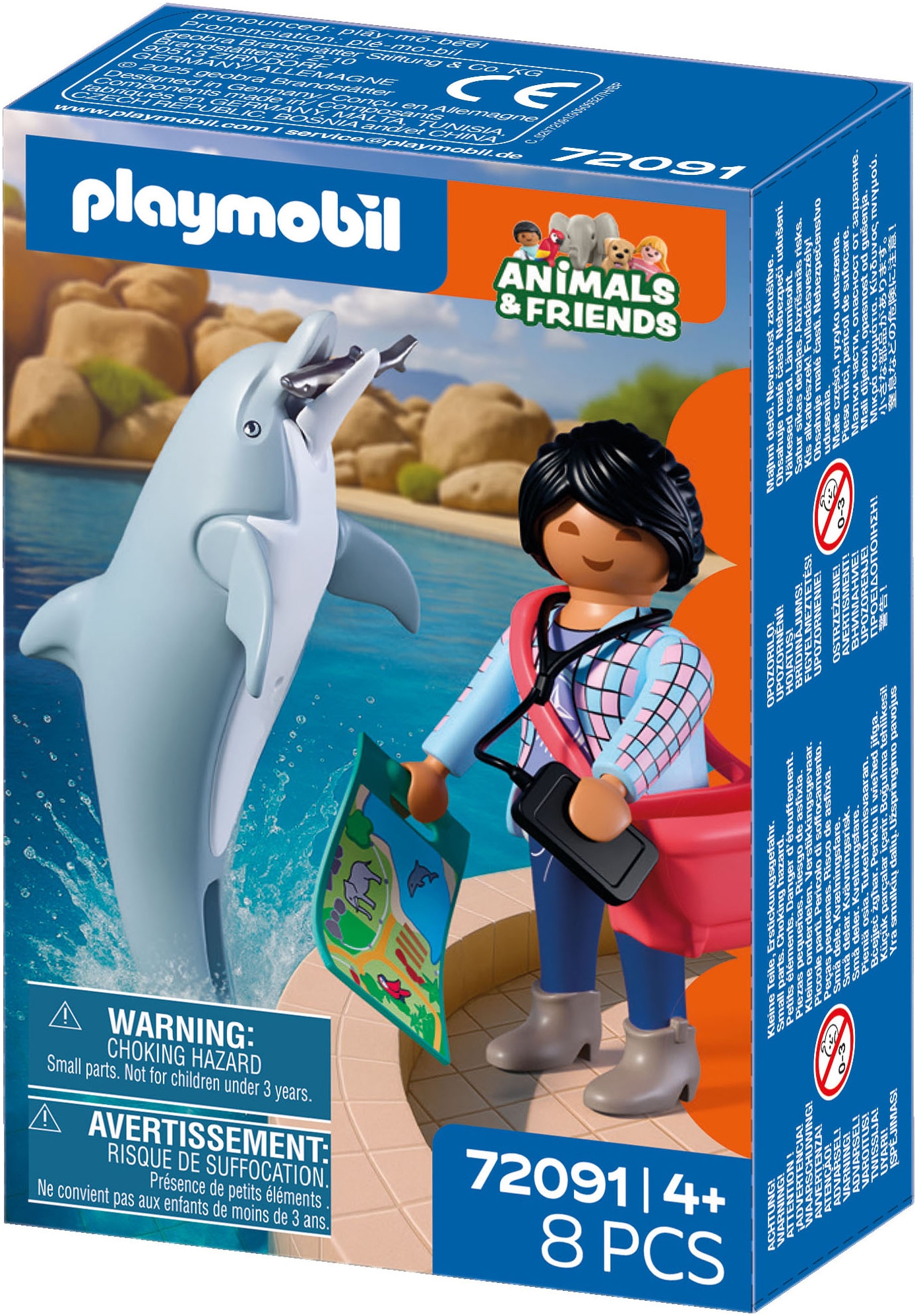 Playmobil® Konstruktions-Spielset »Zoo: Delfin und Besucherin (72091), Animals & Friends« Made in Europe