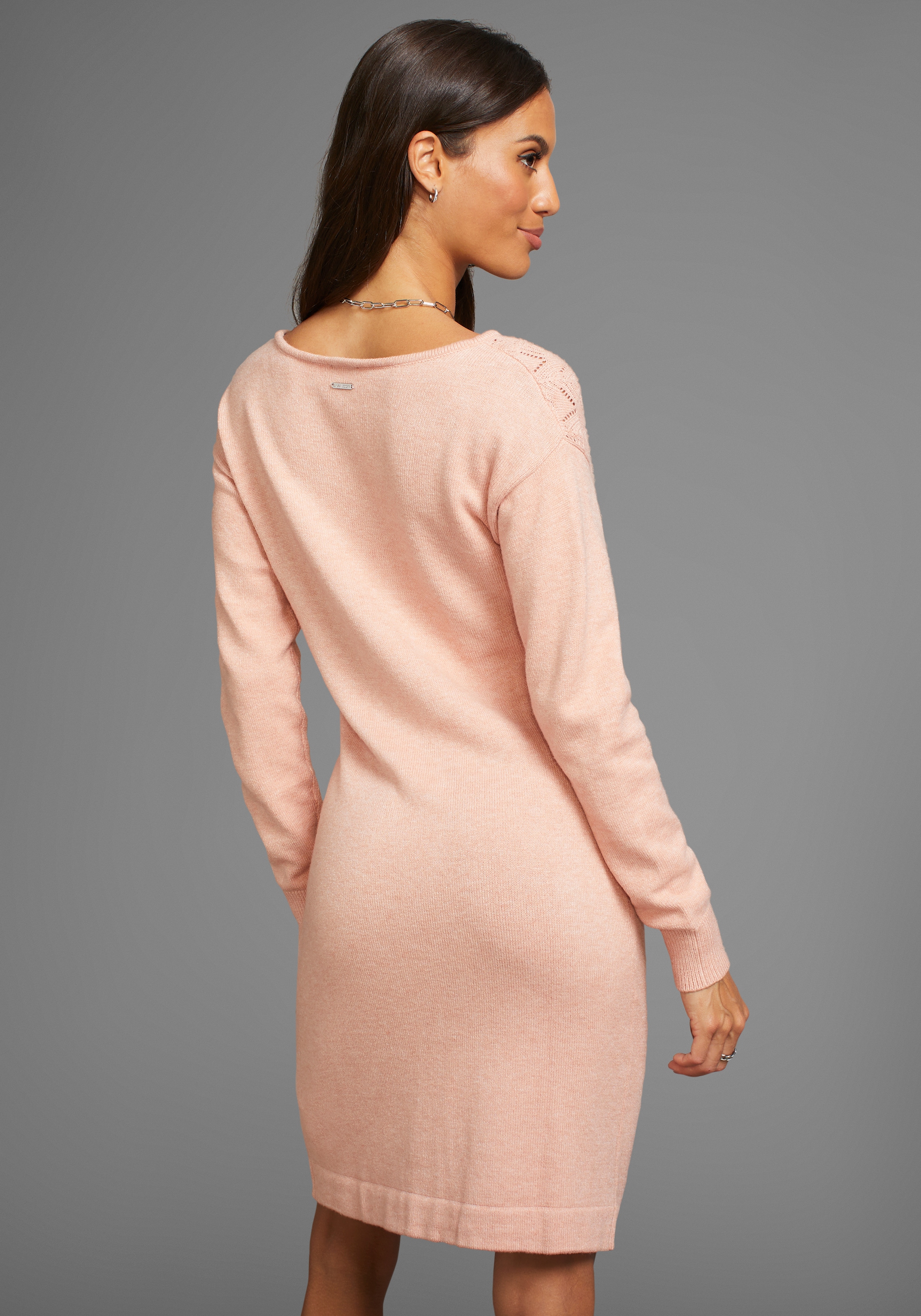 Laura Scott Strickkleid, mit Ajourdetails