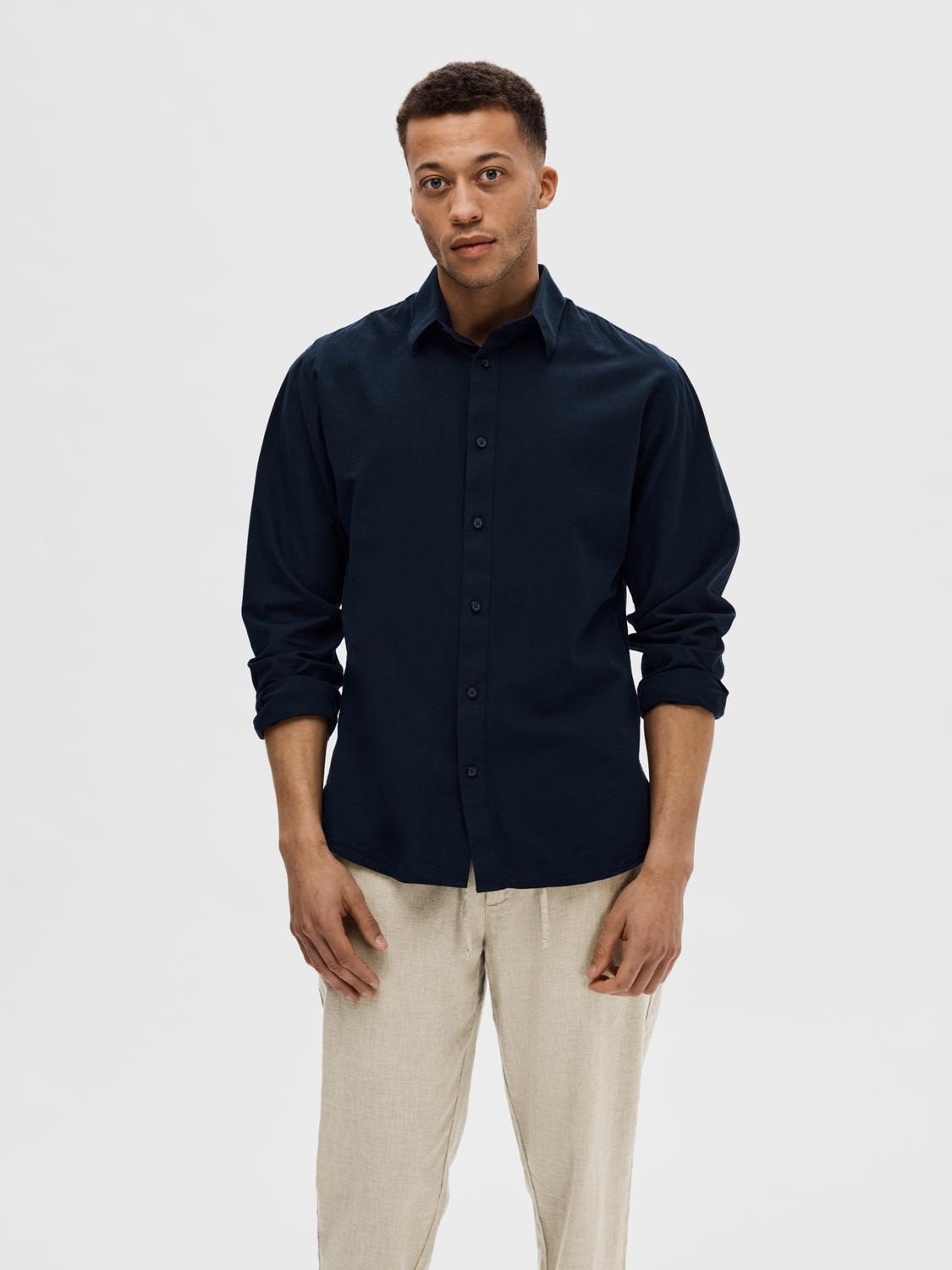 Leinenhemd »NEW-LINEN SHIRT«, unifarben