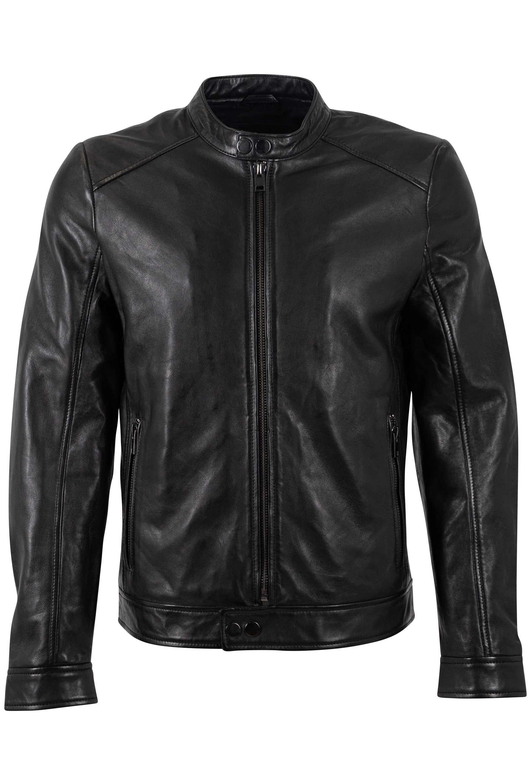 Mauritius Lederjacke »MMTibor SF« kurzer Kragen mit Druckknöpfen