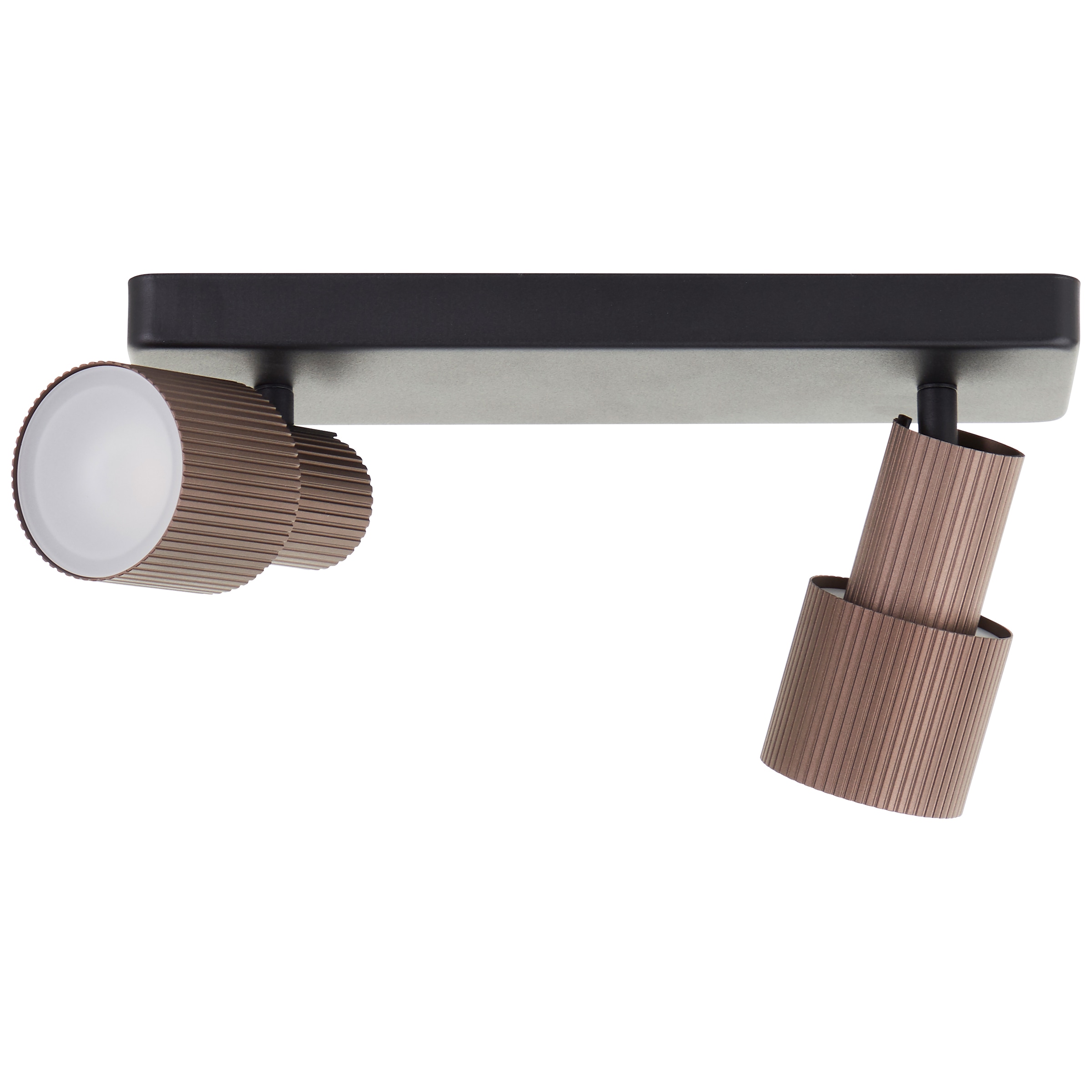 Brilliant Deckenstrahler »Cadiz«, 2 flammig, Leuchtmittel GU10 | LED wechselbar, 16 x 31 x 9 cm, 350 lm, 3000K, dimmbar, schwenkbar, Aluminium, schwarz
