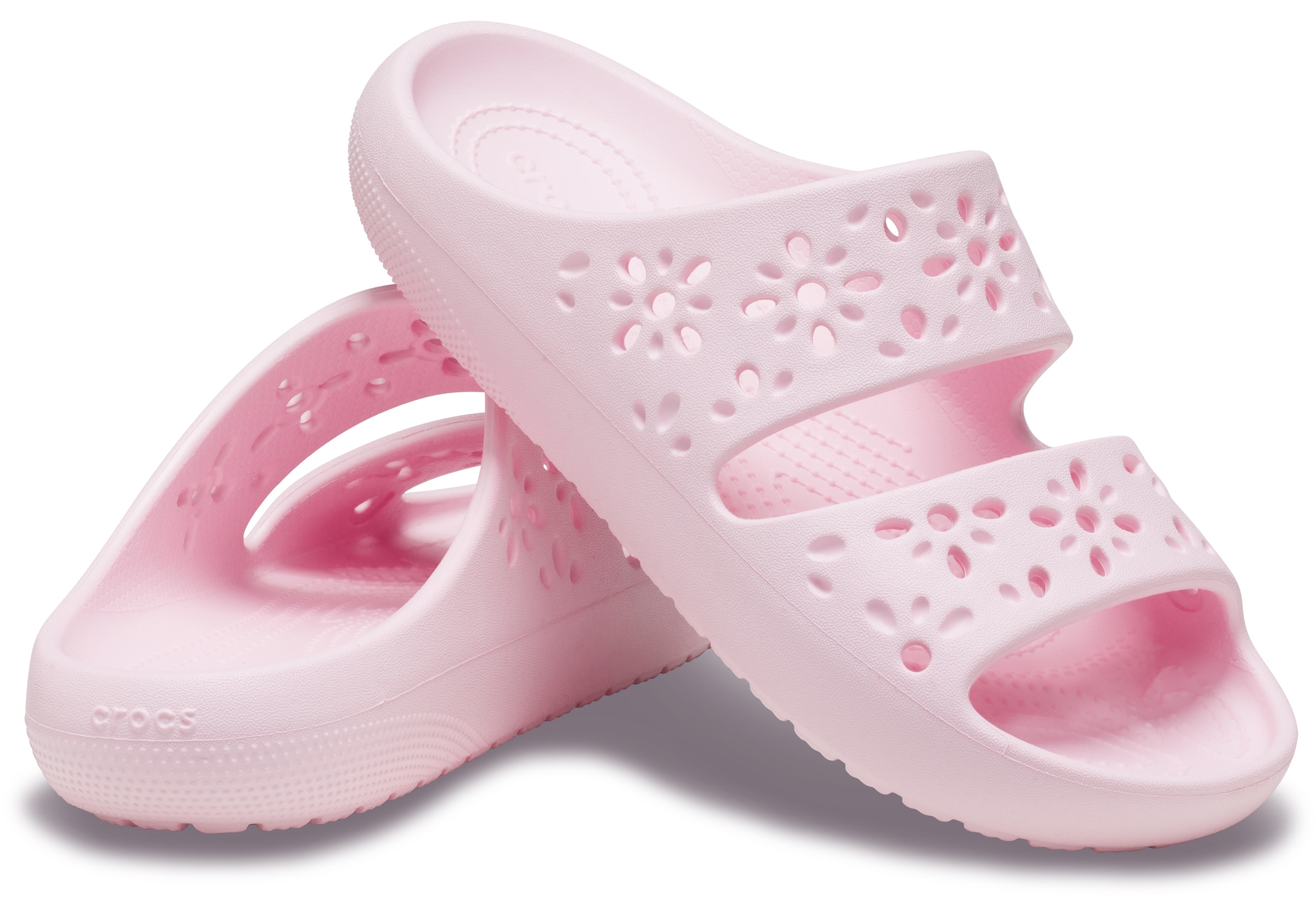 Crocs Badepantolette »Classic Floral Cut Out Sandal«, Sandale, Sommerschuh, Pool Slides mit genoppter Innensohle