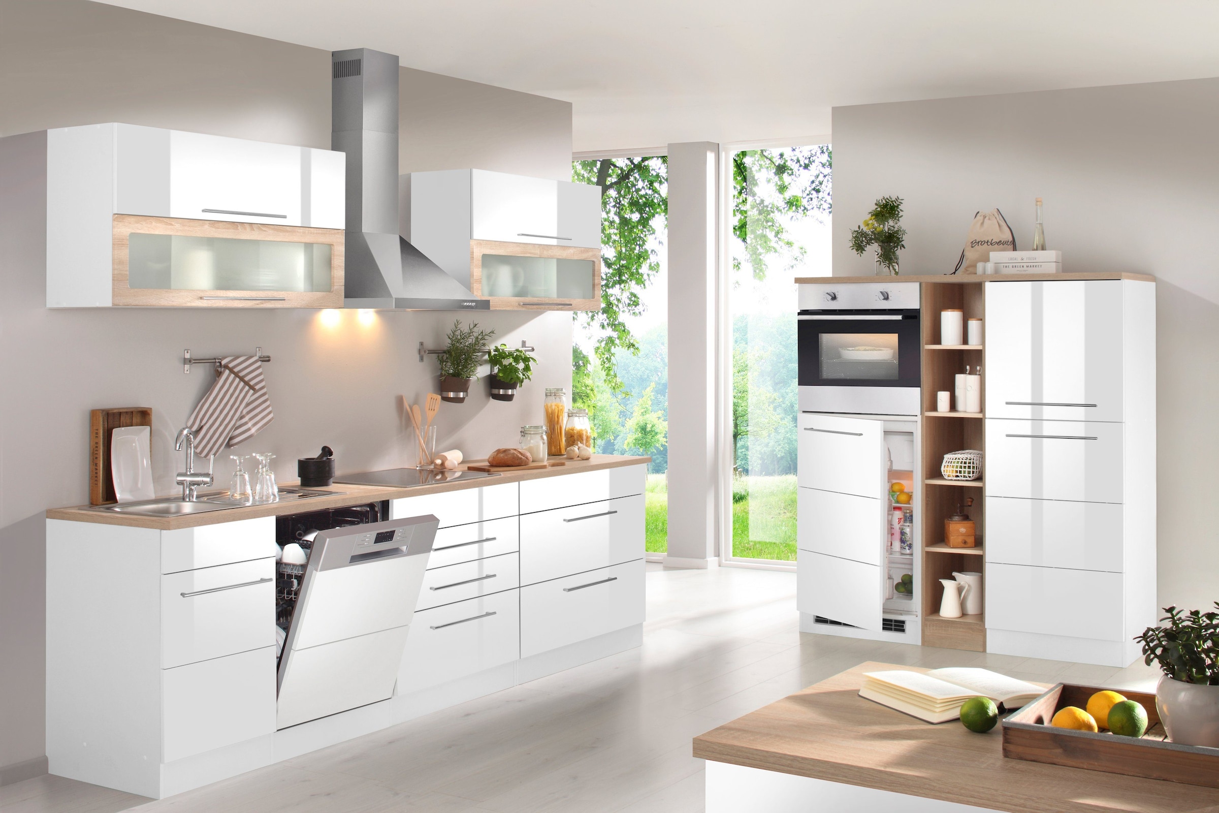 KOCHSTATION Klapphängeschrank »KS-Wien« Breite 100 cm