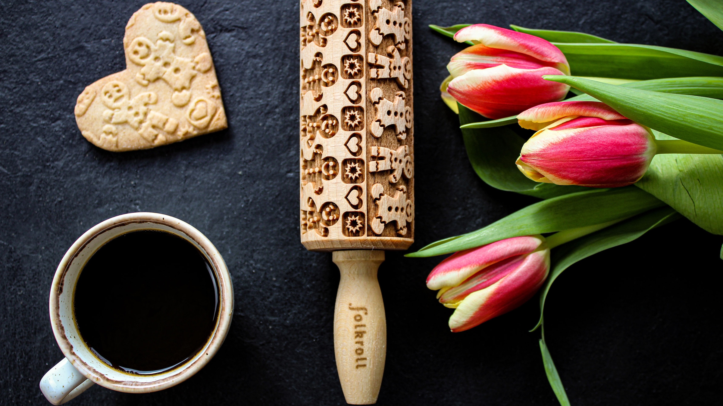 folkroll Teigroller »3D-Motiv-Teigrolle« Lebkuchenmann