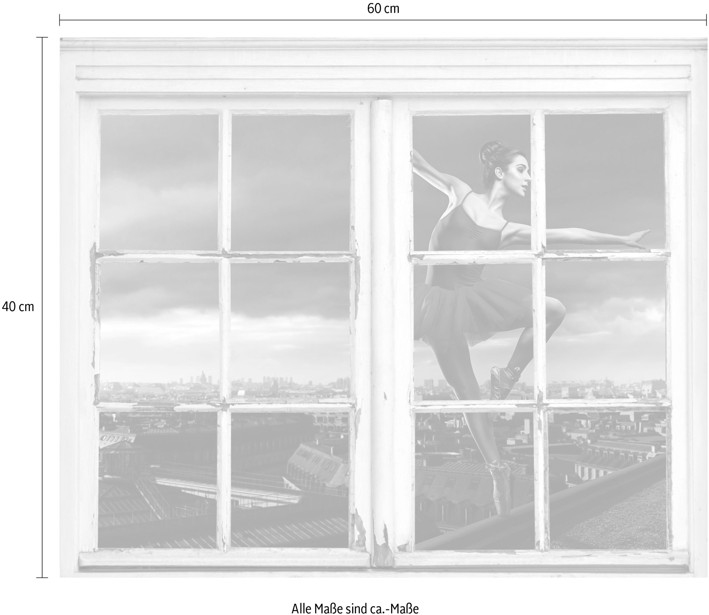 queence Wandsticker »Ballerina«, Wandsticker, Wandbild, selbstklebend, Ballett, Tanzen