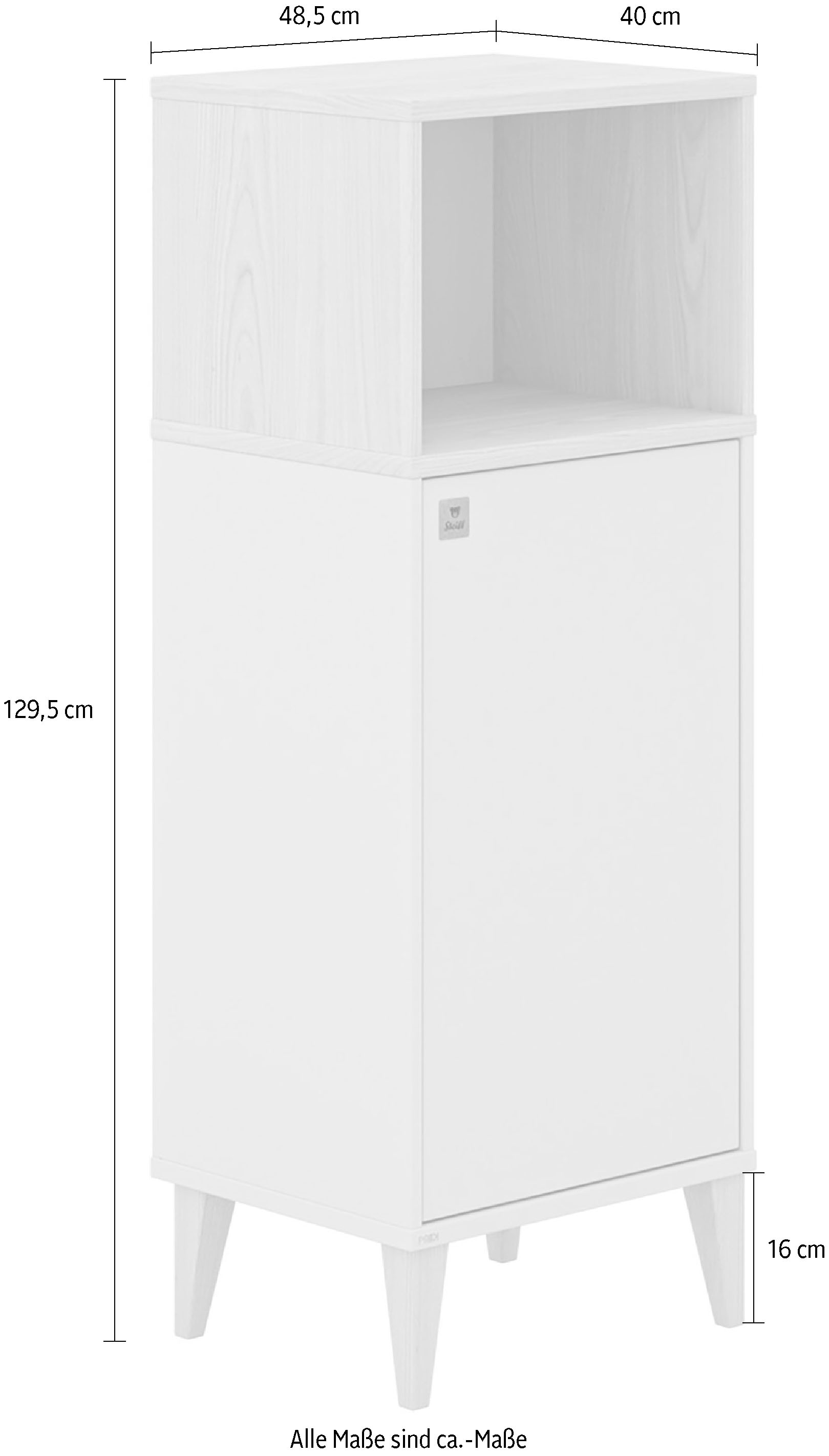 PAIDI Highboard »MILA & BEN Steiff by PAIDI«, moderne grifflose Ausführung mit Türanschlag links oder rechts