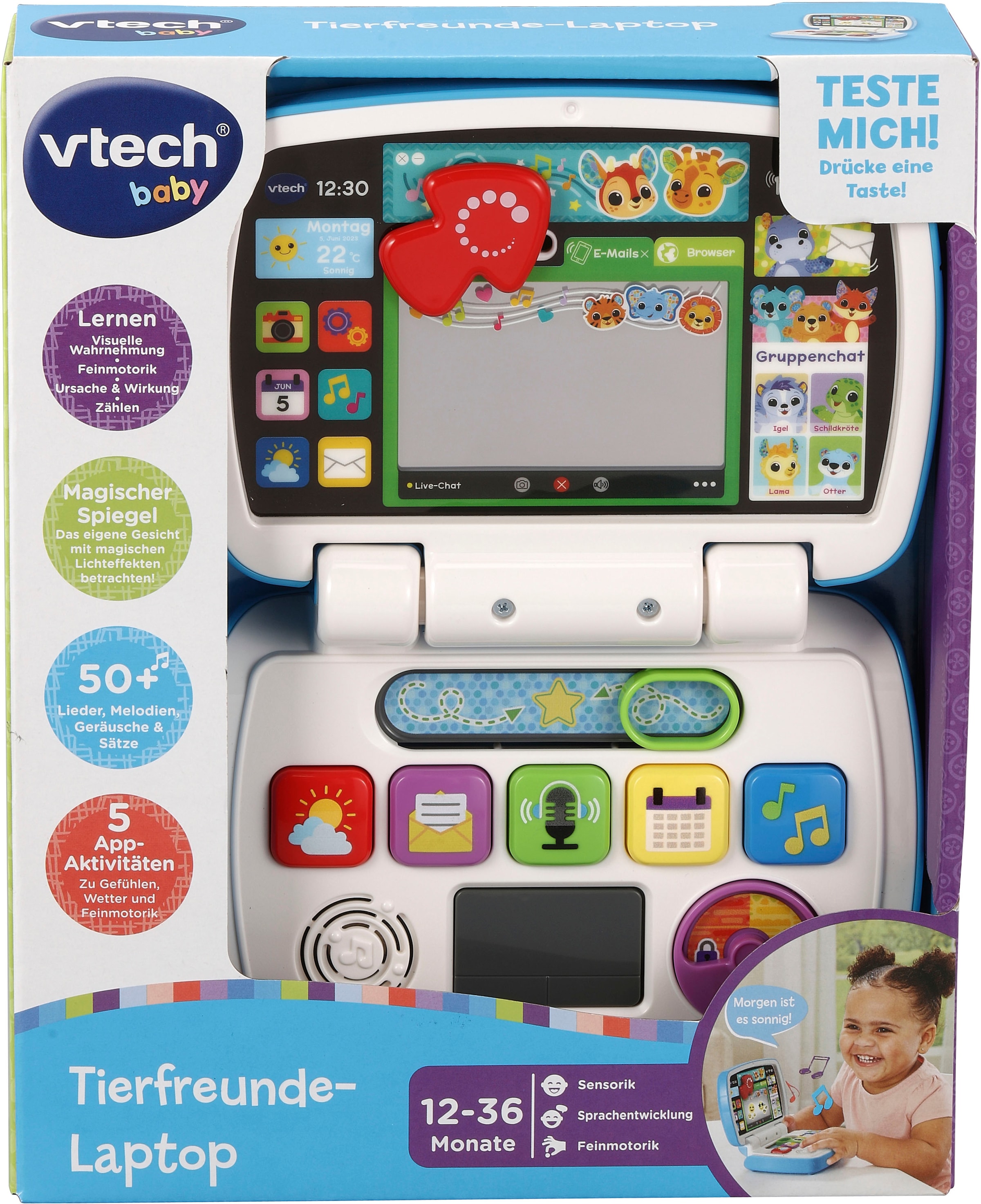 Vtech® Kindercomputer »Vtech Baby, Tierfreunde-Laptop«