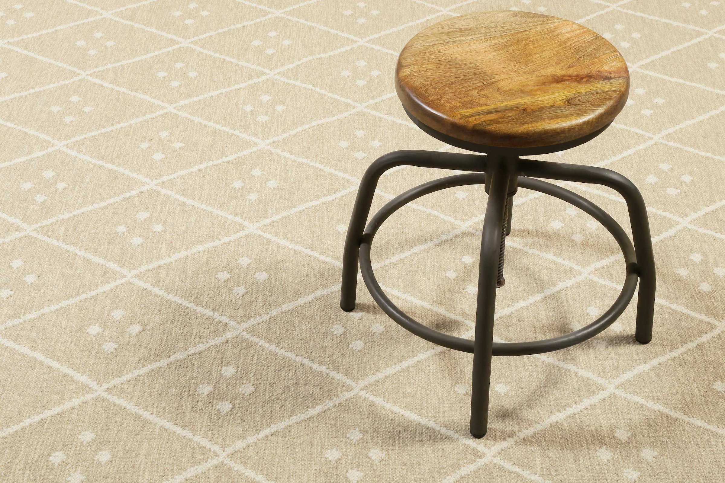 Green Looop Teppich »Vermont GL-82101«, rechteckig, 5 mm Höhe, handgewebter Naturfaserteppich aus 80% Wolle 20% Baumwolle, Wohnzimmer