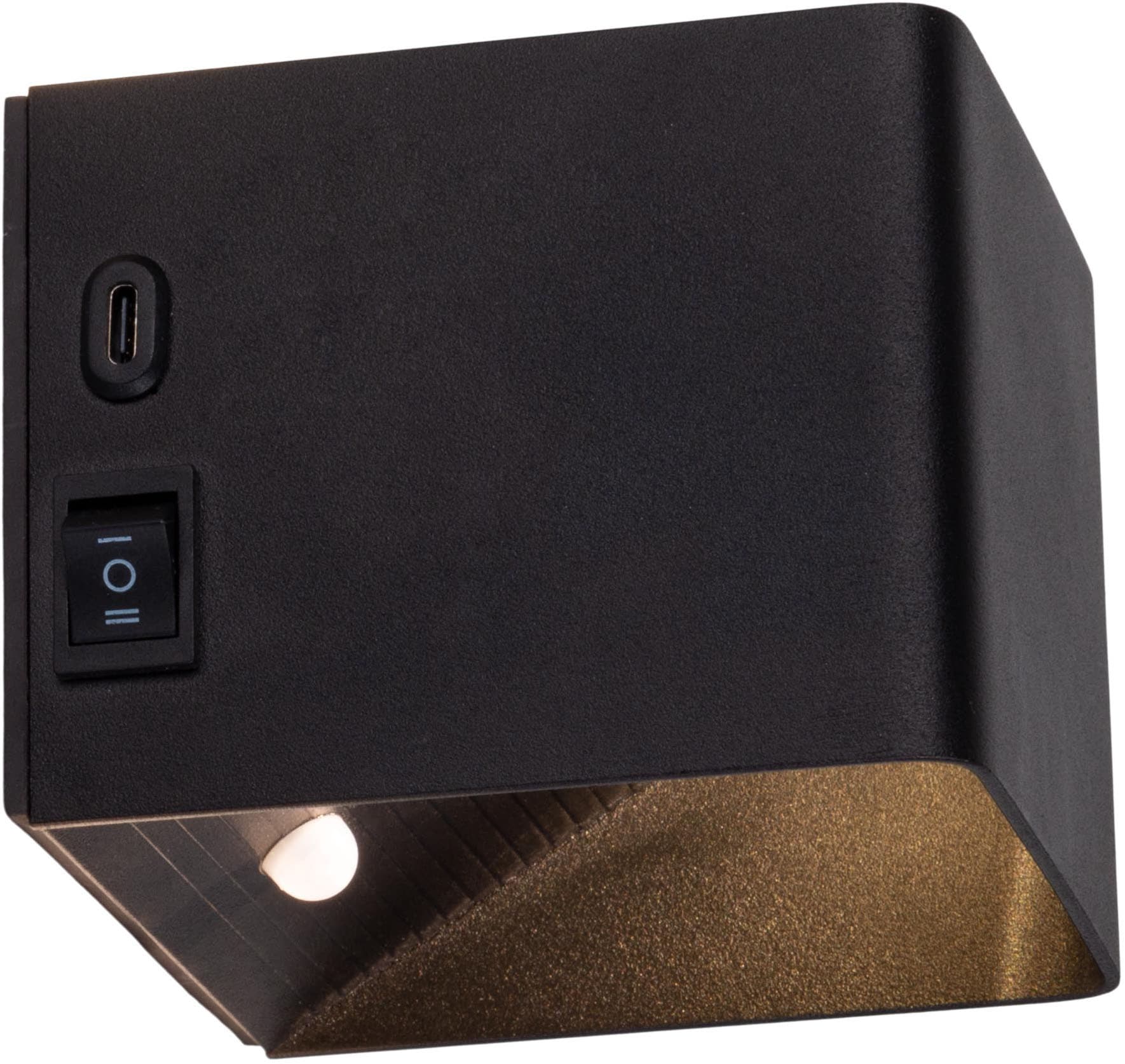 näve LED Wandleuchte »Cube« LED-Modul 1 Stk. Warmweiß Akku, magnetisch, Bewegungssensor, Memory, USB-C, Kippschalter