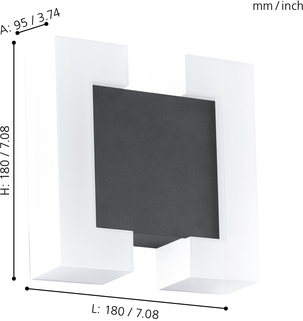 EGLO LED Außen-Wandleuchte »SITIA«, 2 flammig, Leuchtmittel LED-Board | LED fest integriert, LED tauschbar