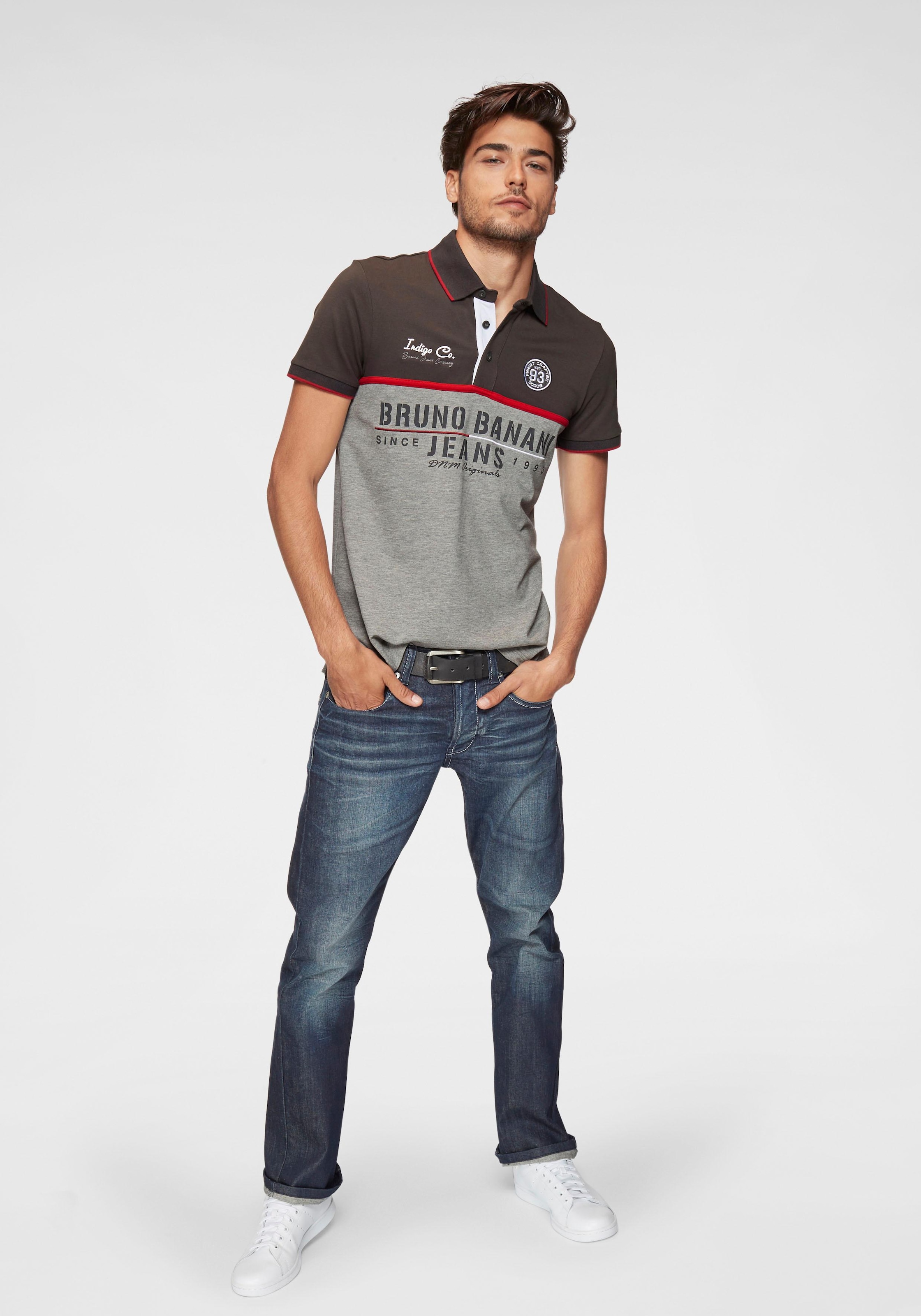Bruno Banani Poloshirt, Kurzarm, körpernahe Passform, mit Polokragen