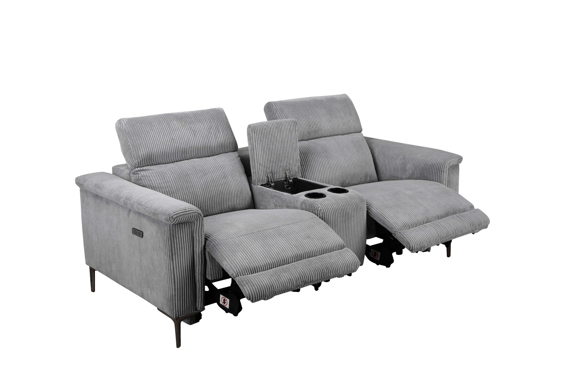 Home affaire 2-Sitzer »Lund in Cord, 2er-Kinosofa, TV-Sessel, Multimedia-Sofa, USB-A,«, m. elektrischer o. manueller Relaxfunktion, Getränkehalter u. Staufach