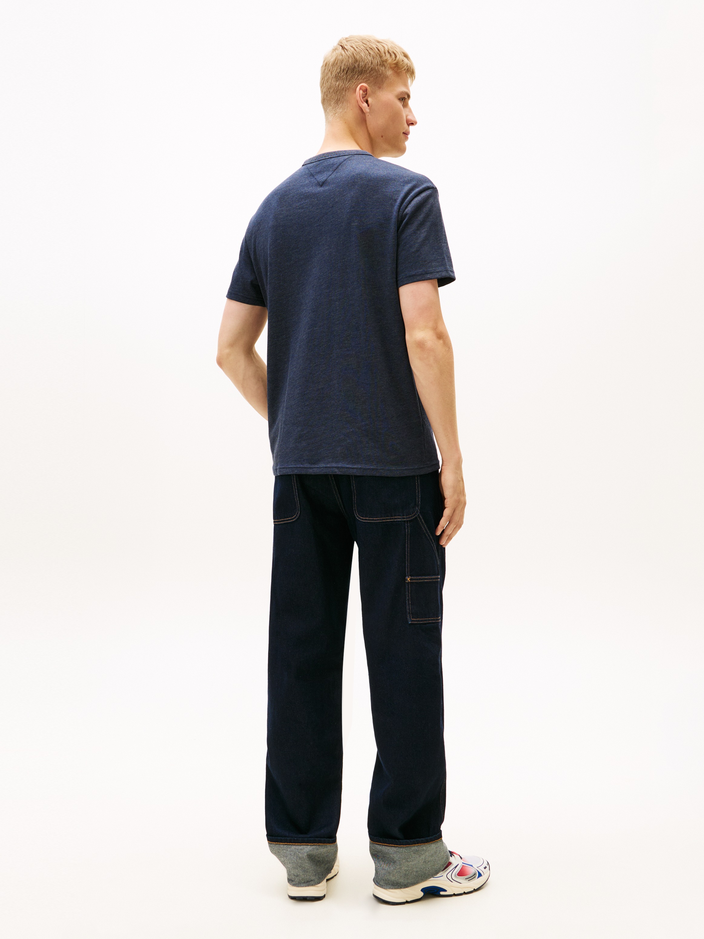 Tommy Jeans T-Shirt »TJM REG BADGE« Rundhals, Jersey, meliert, regular fit