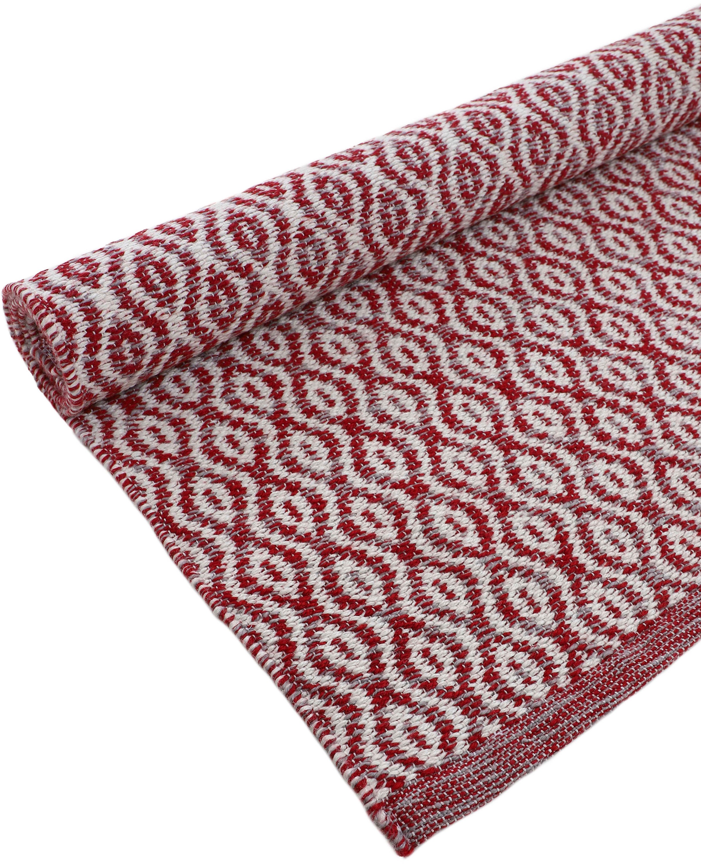 carpetfine Teppich »Frida 202«, 7 mm Höhe, Wendeteppich, 100% recyceltem Material (PET), Flachgewebe, Sisal Optik, Pflegeleicht und Robust, In- und Outdoor geeignet, Wetterfest und UV-beständig für Balkon, Terrasse, Garten, Wohn- und Schlafzimmer