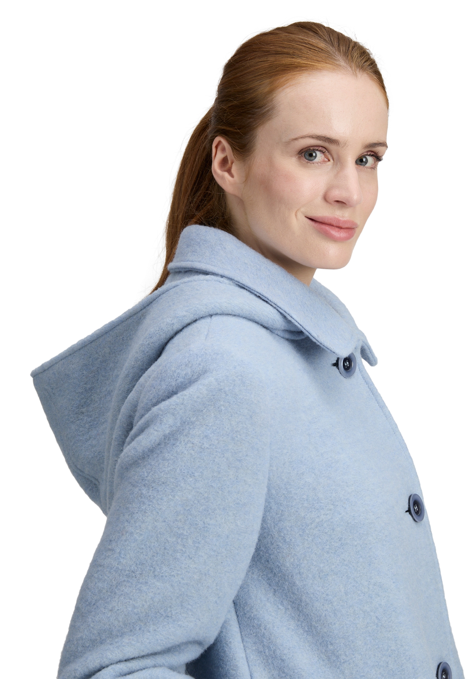 Betty Barclay Wolljacke »Wollmantel mit abnehmbarer Kapuze«