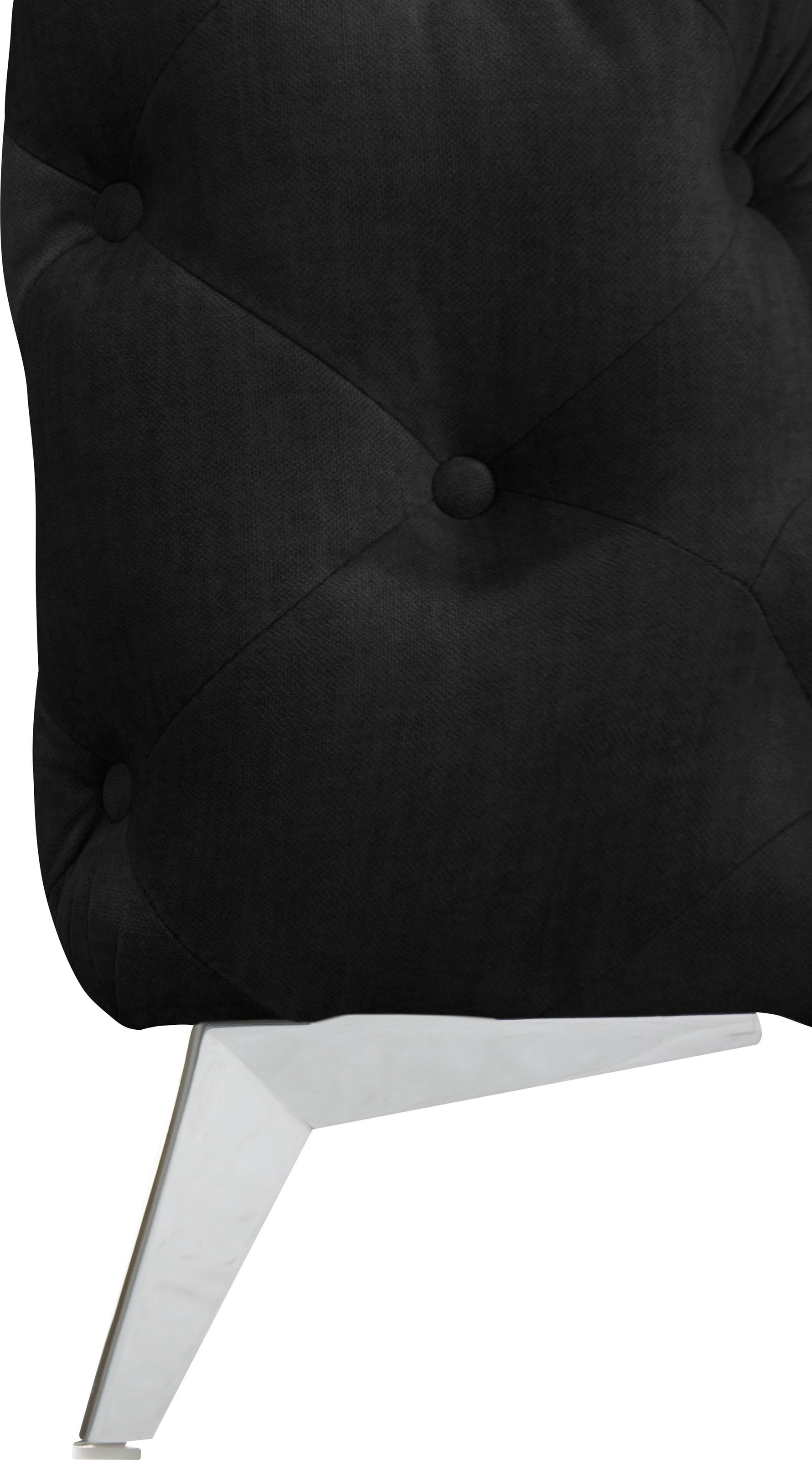 Home affaire Chesterfield-Sofa »Ecksofa GLYNIS L-Form mit Wellenunterfederung, Maße B/T/H 264/204/75cm« aufwändige Knopfheftung, moderne Chesterfield Optik, Fußfarbe wählbar