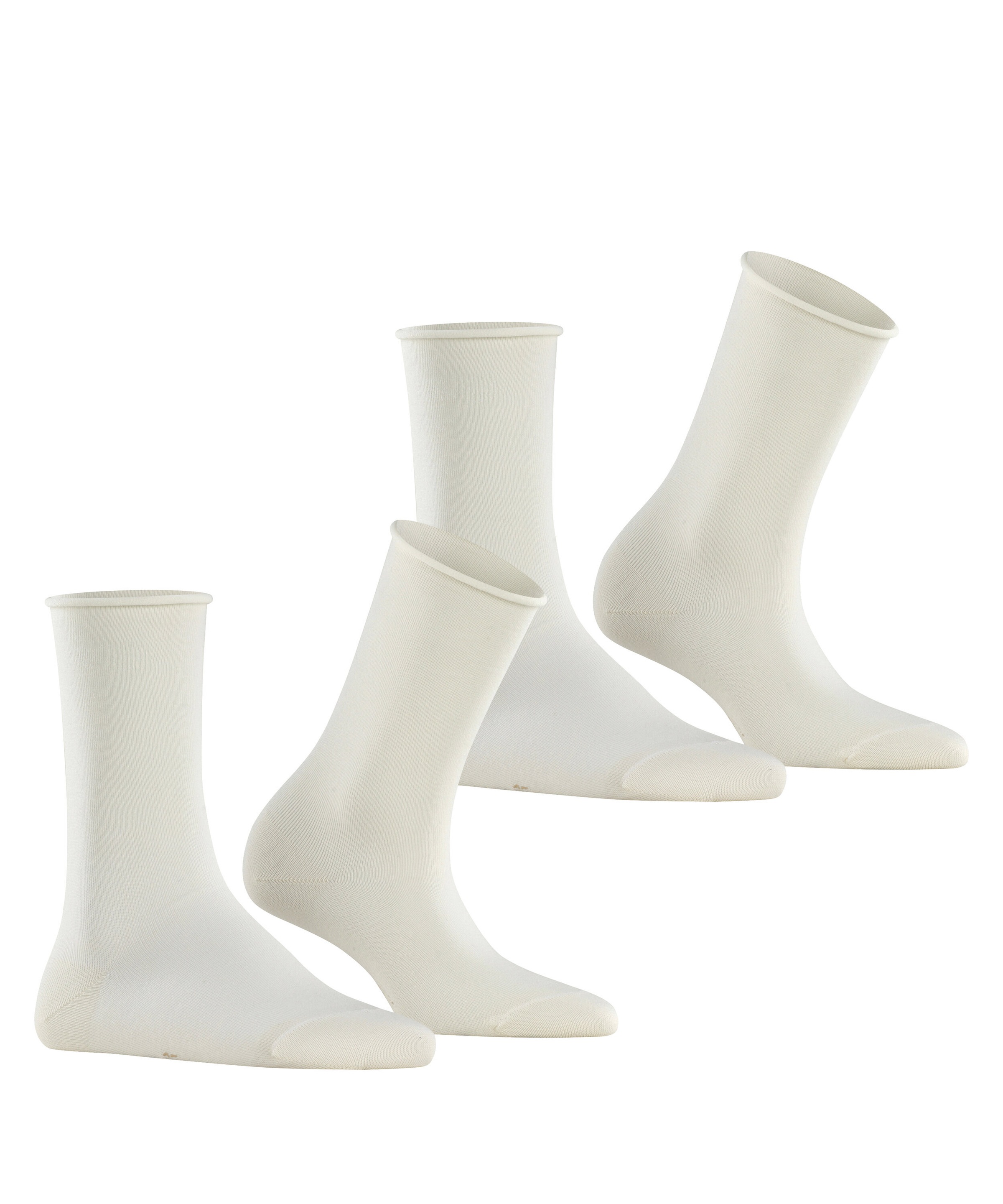 Esprit Socken »Basic Pure« 2 Paar, 2 Paar tlg. ohne einschneidendes Bündchen, Basic-Socke, Uni-Strümpfe atmungsaktiv