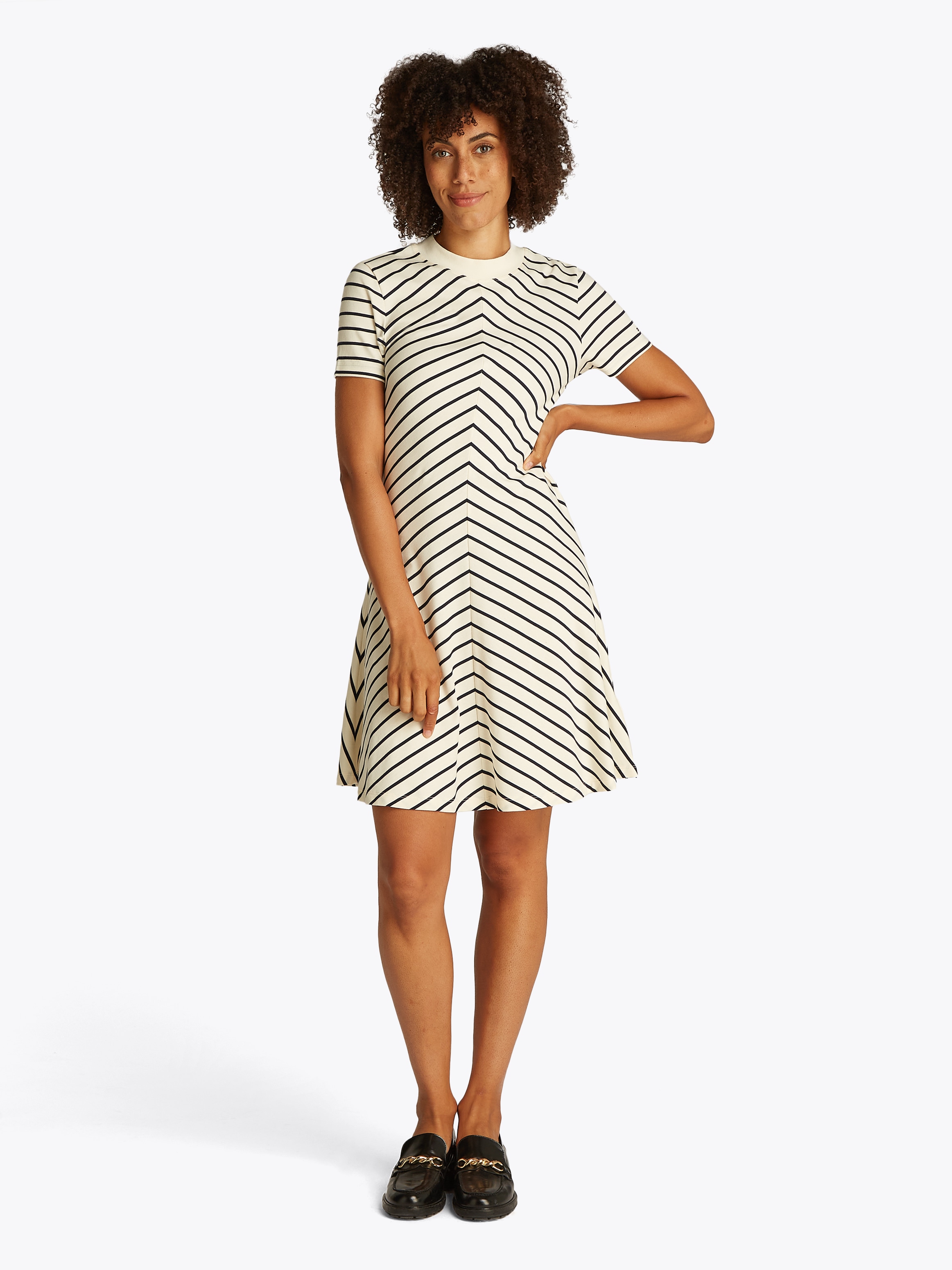 Tommy Hilfiger A-Linien-Kleid »MODERN F&F KNEE DRESS«, in Knielänge